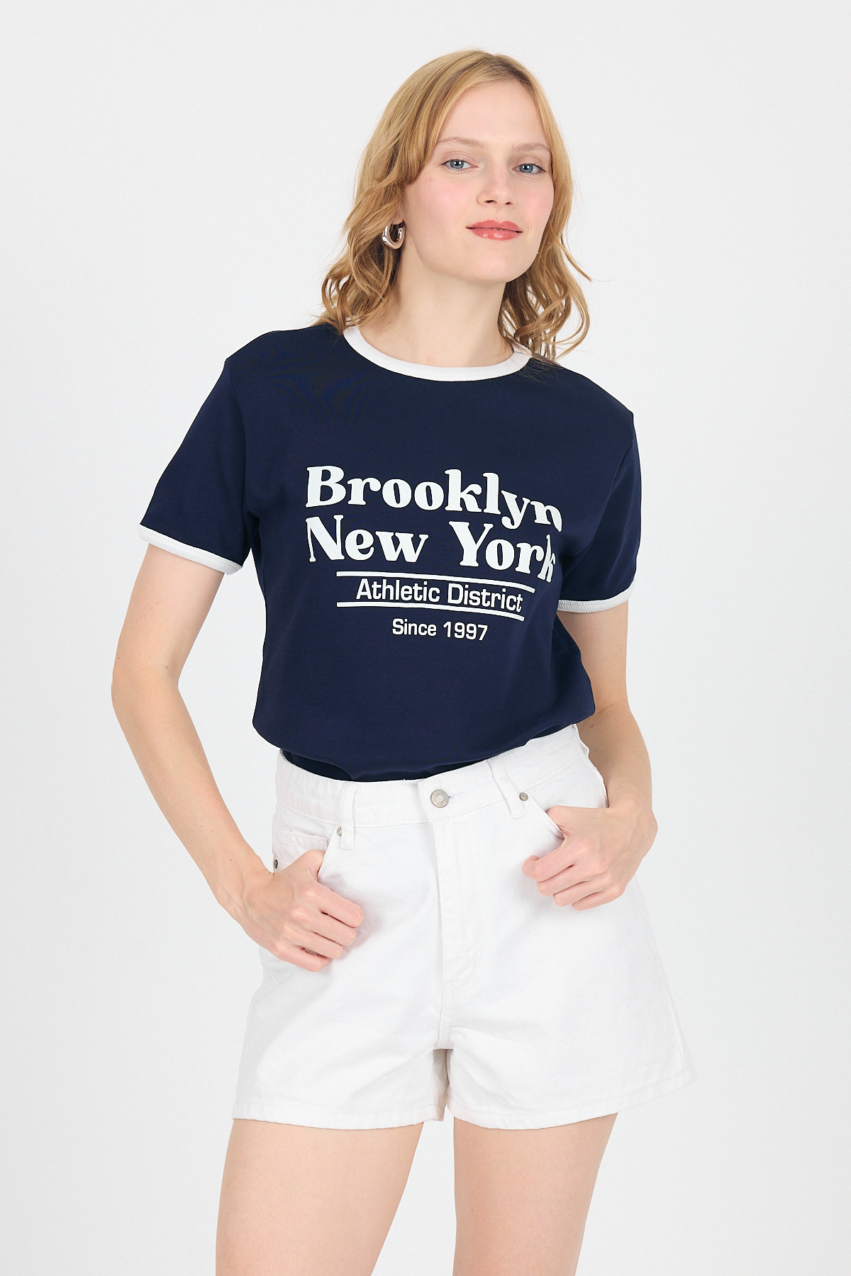 Laci Baskılı Relaxed Fit Ribana Detaylı Tişört 5652 - 6