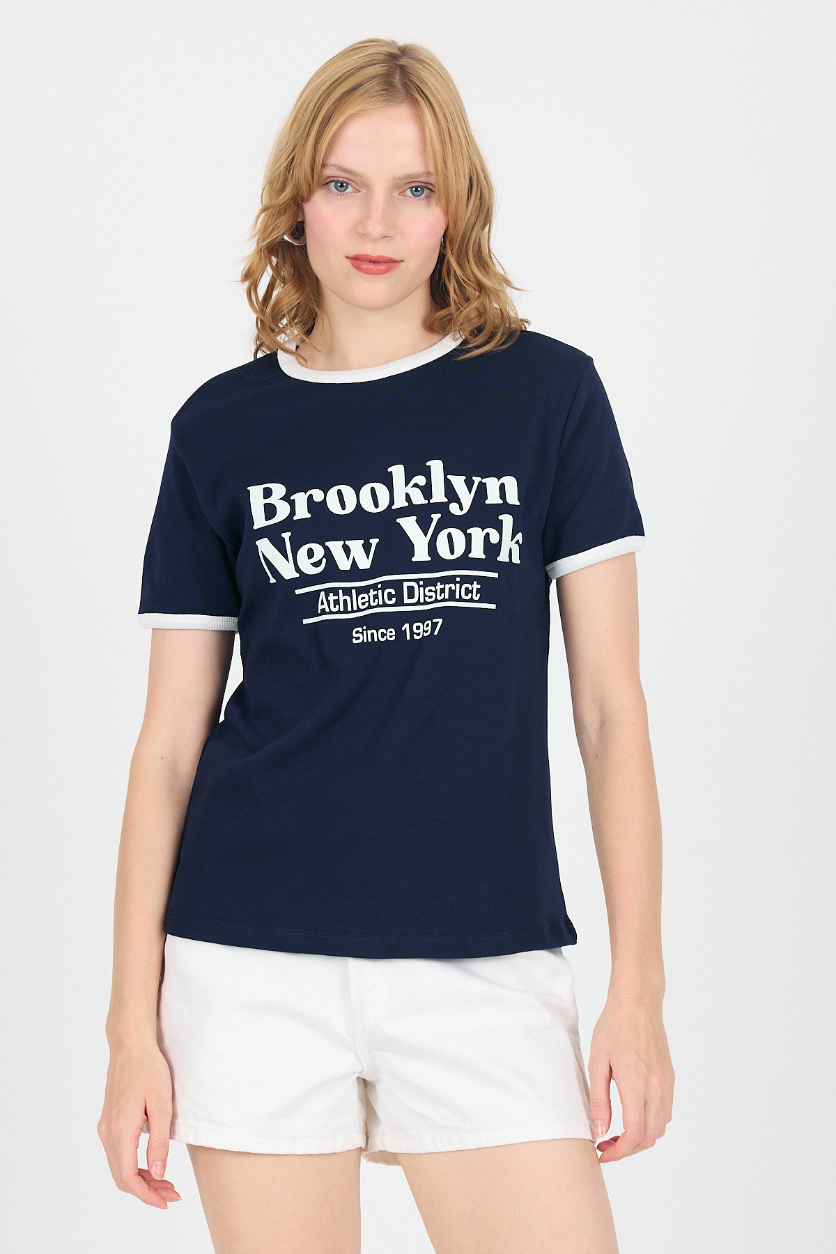 Laci Baskılı Relaxed Fit Ribana Detaylı Tişört 5652 - 2