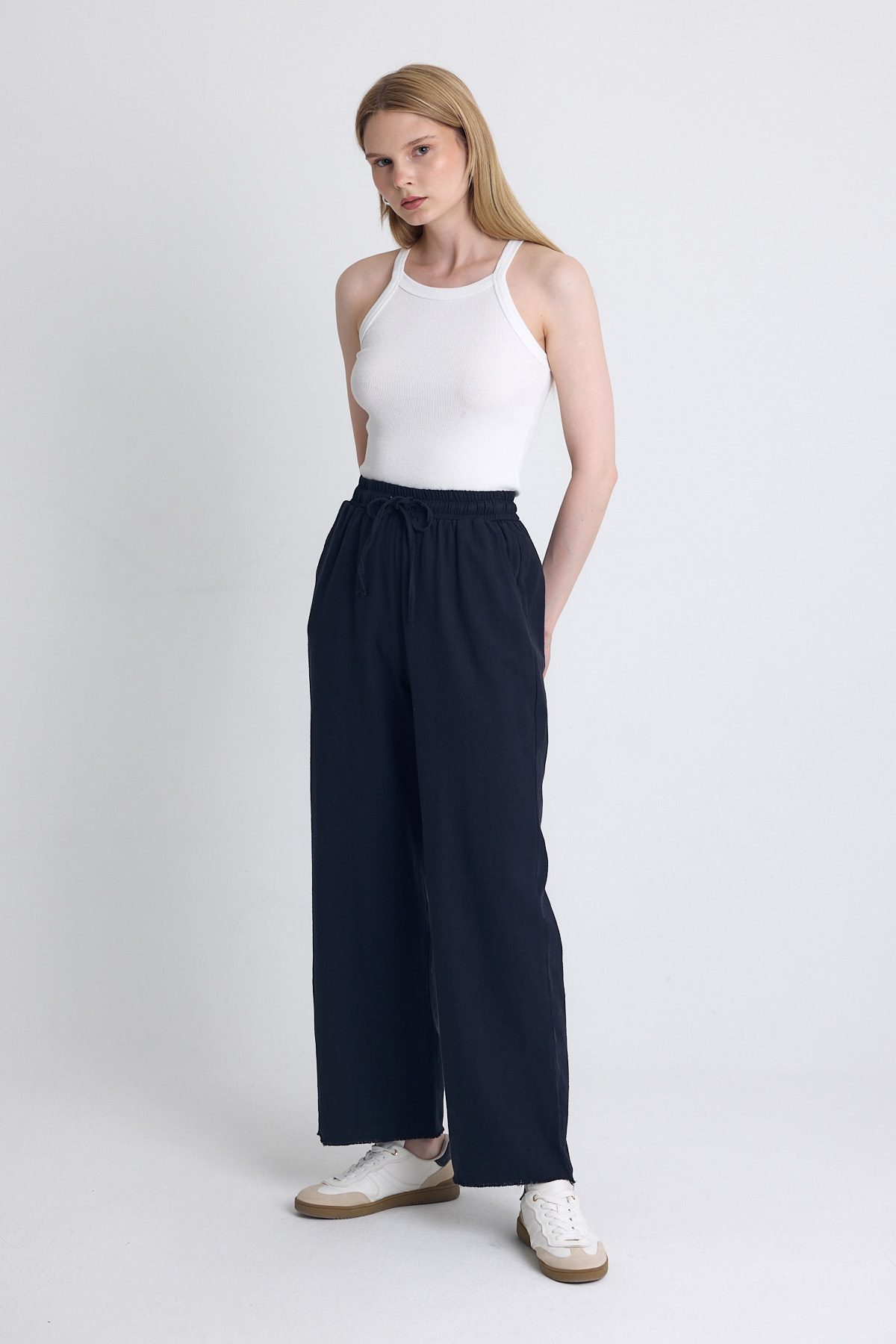 Laci Bel Lastikli Bol Paça Pantolon 4760 - 6