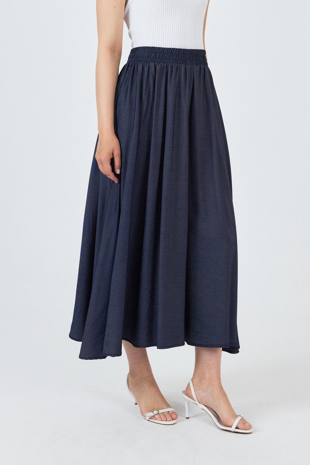 Laci Bel Lastikli Cepli Kloş Etek 4722A - RAYS