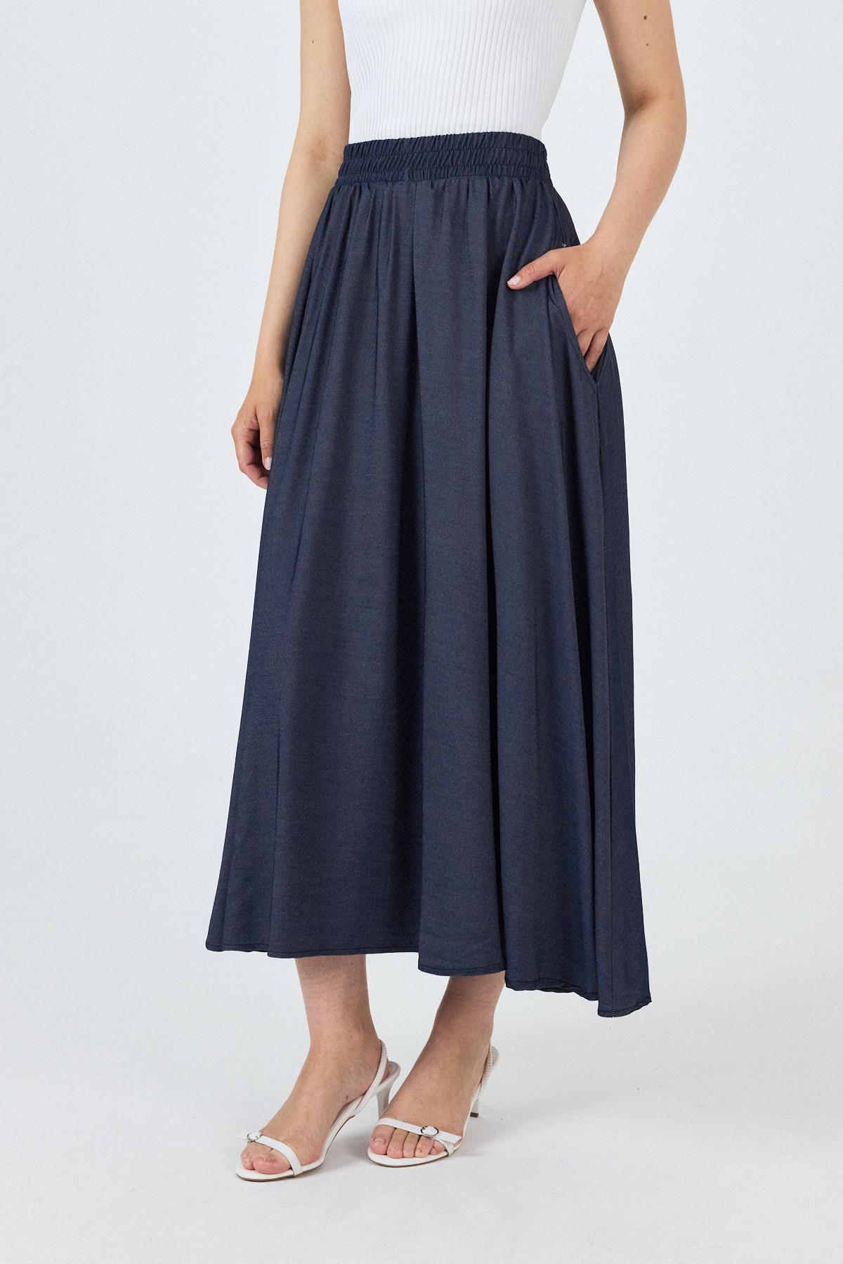 Laci Bel Lastikli Cepli Kloş Etek 4722A - RAYS