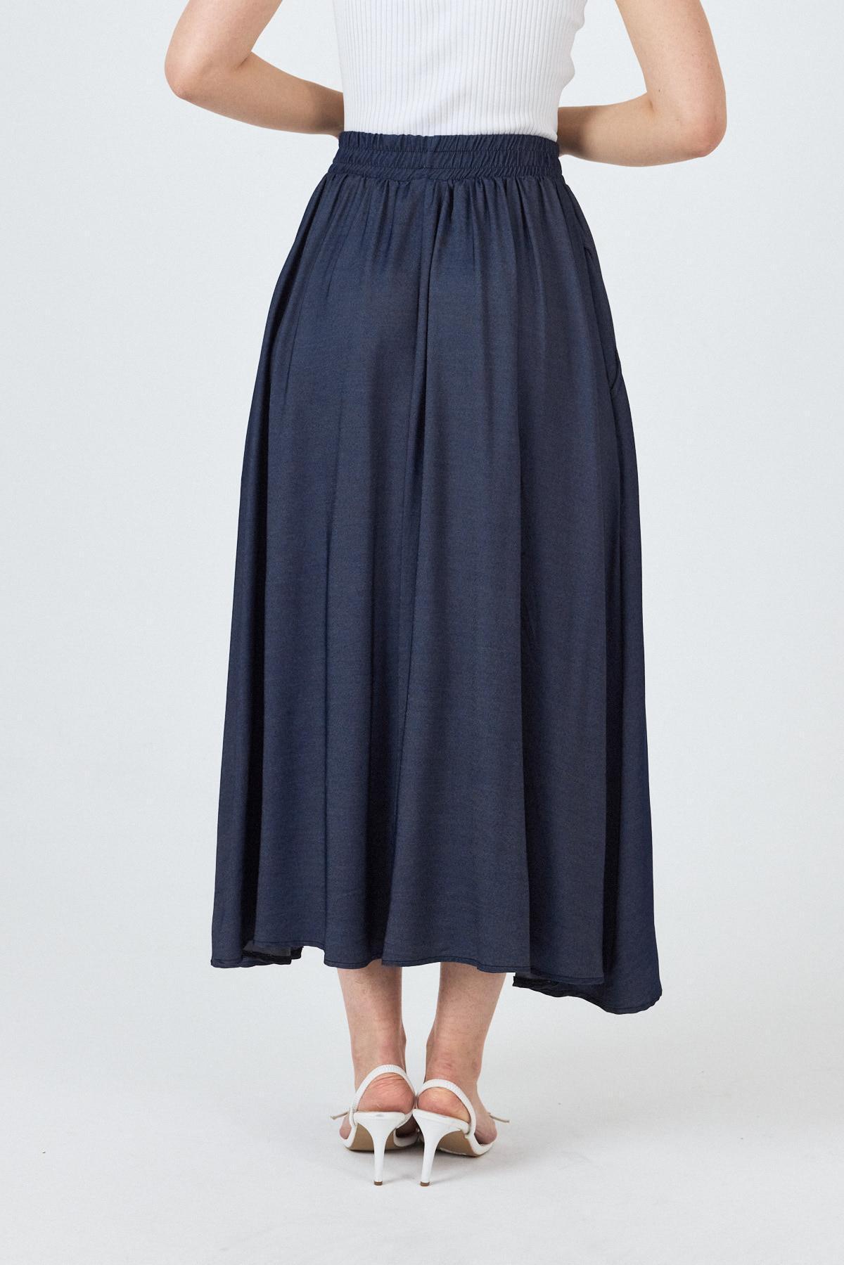 Laci Bel Lastikli Cepli Kloş Etek 4722A - 5