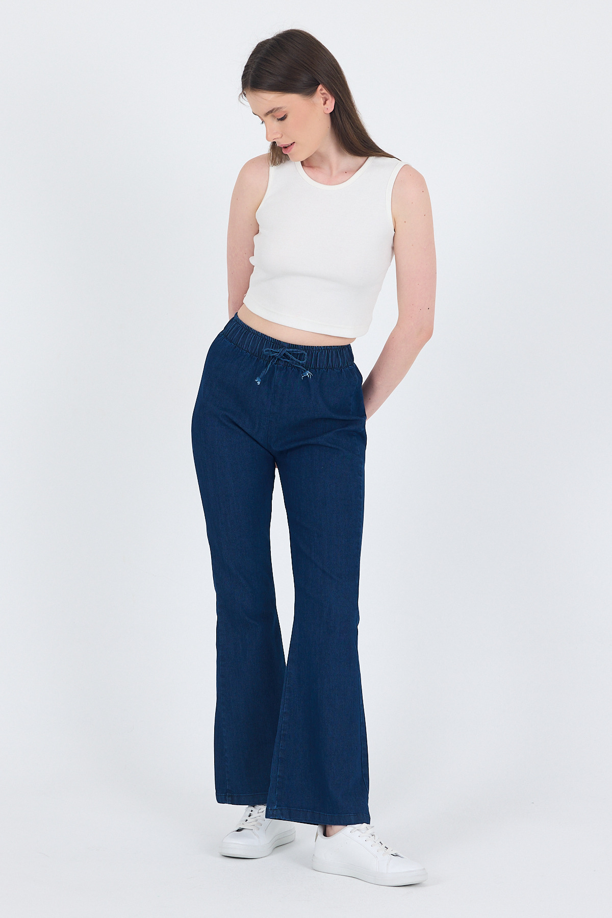 Laci Bel Lastikli İspanyol Paça Pantolon 3457 - 3