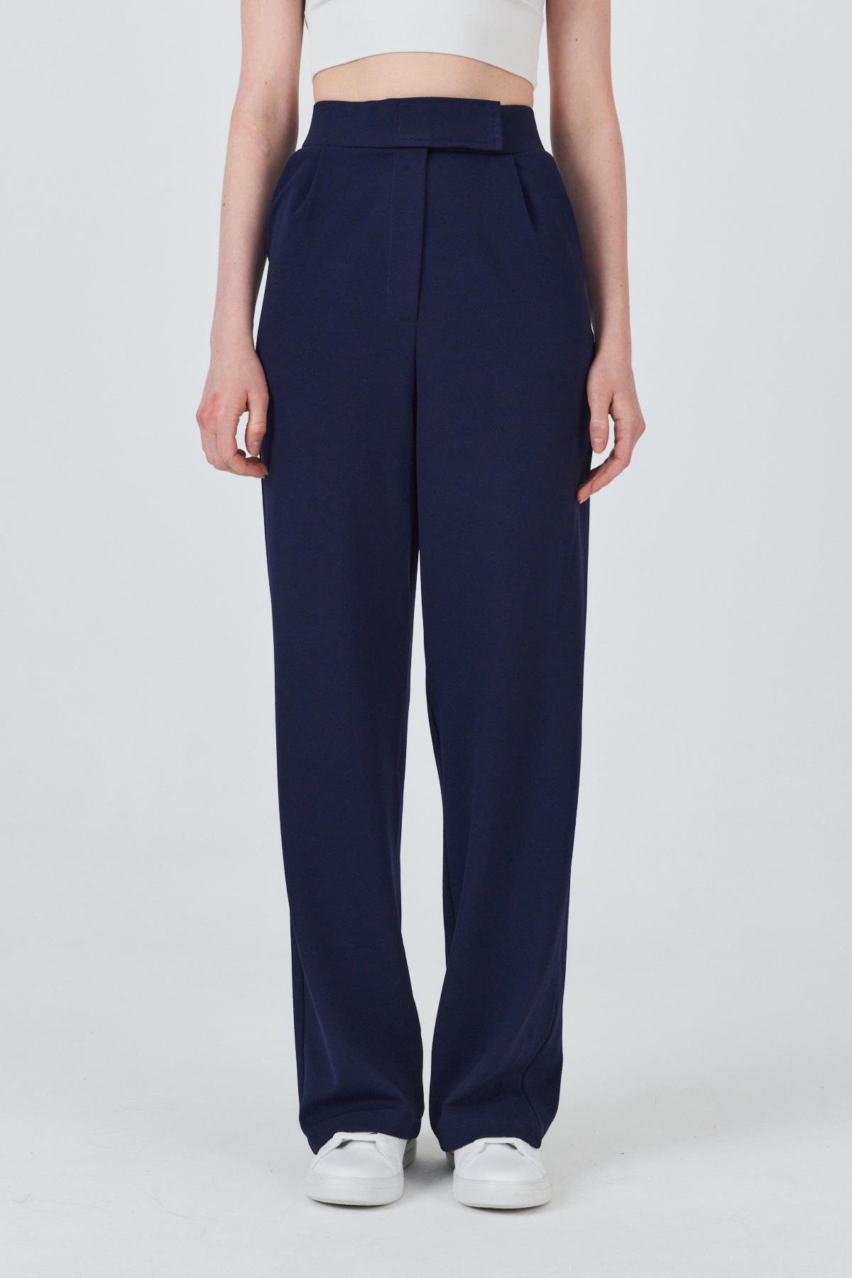 Laci Beli Cırtlı Rahat Palazzo Pantolon 4055A - RAYS