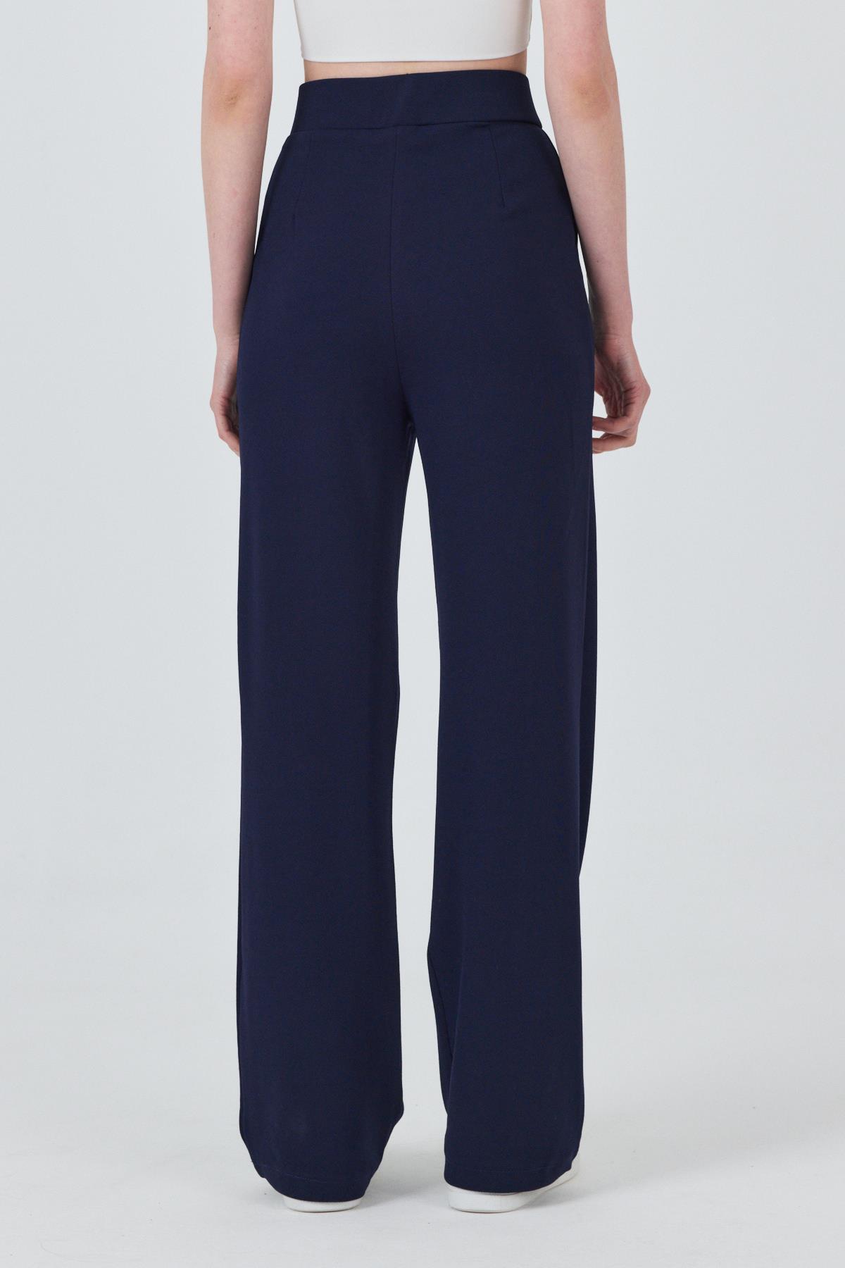 Laci Beli Cırtlı Rahat Palazzo Pantolon 4055A - 5