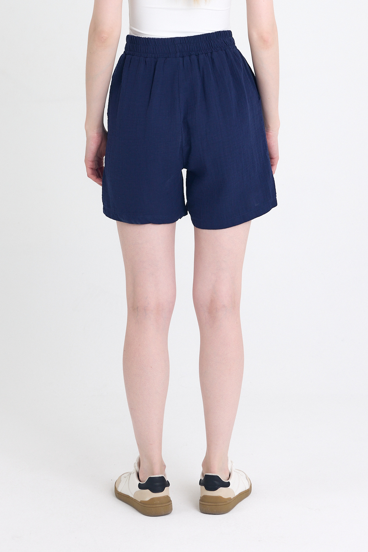 Laci Beli Lastikli %100 Pamuk Müslin Şort 4769A - 5