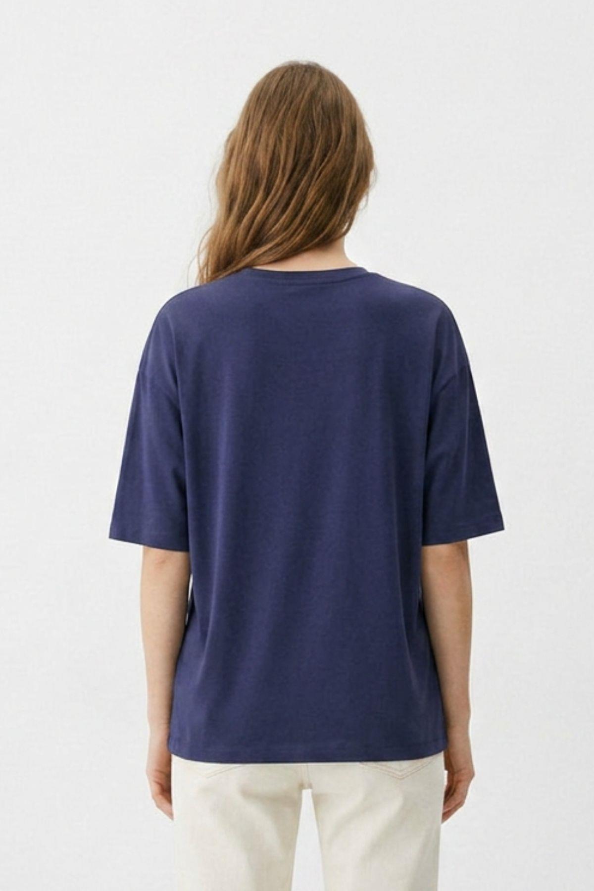 Laci Bisiklet Yaka Oversize Tişört 3659 - 3