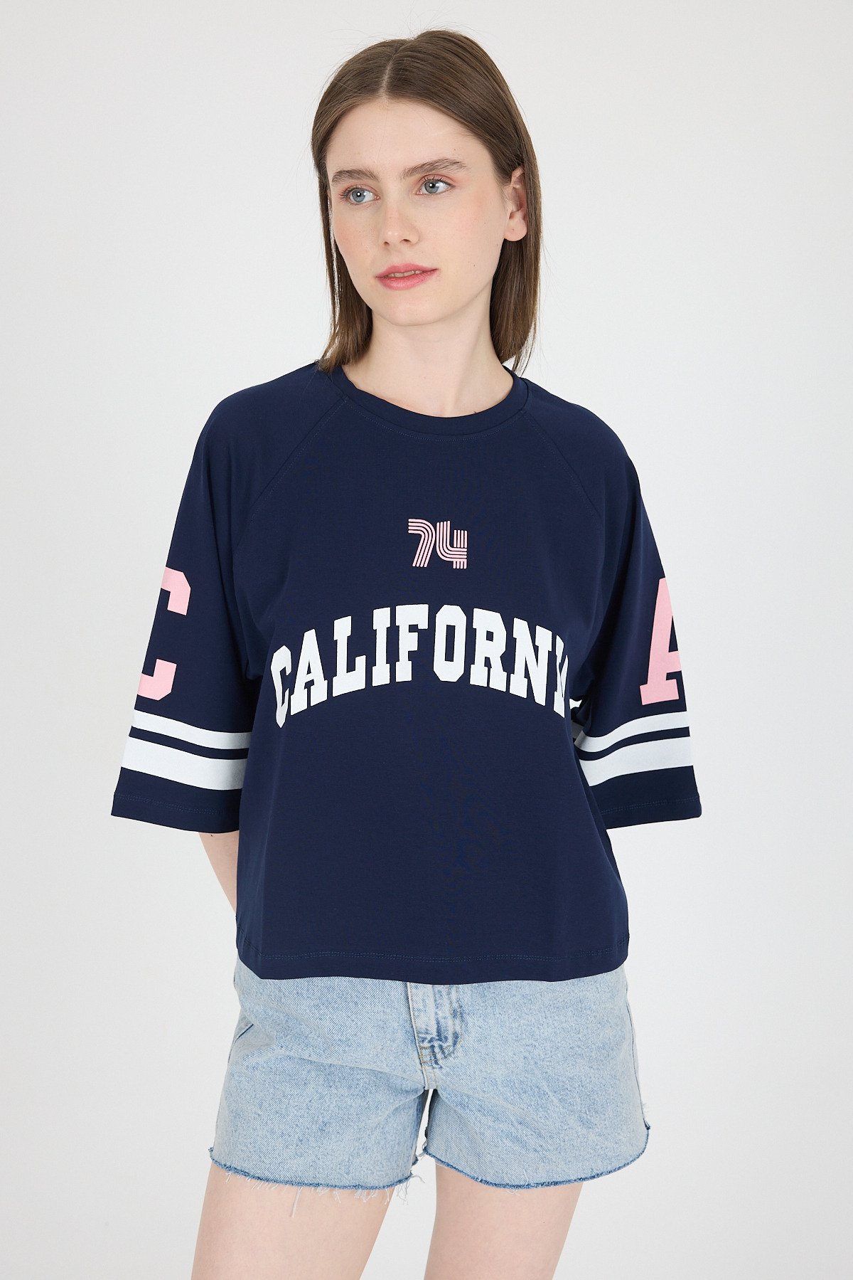 Laci California Baskılı Oversize Tişört 6817 - 1
