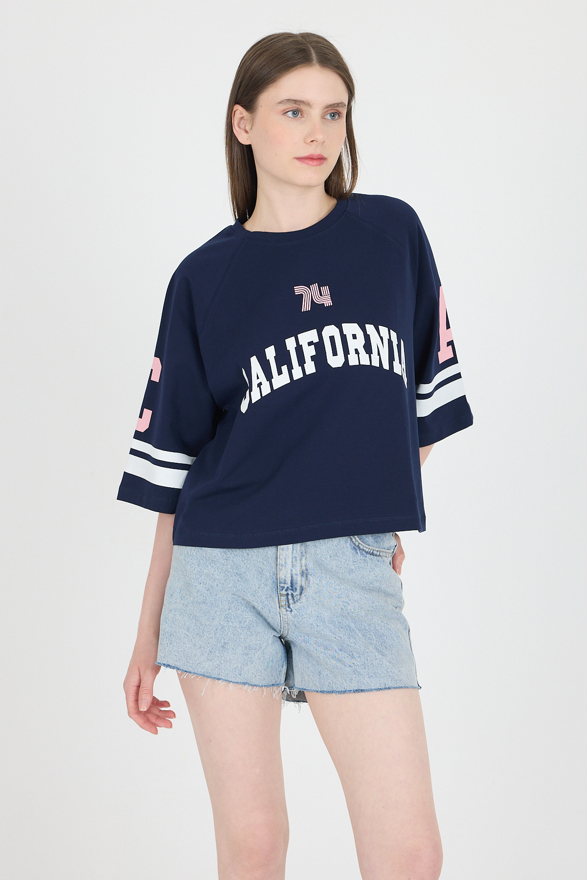 Laci California Baskılı Oversize Tişört 6817 - 2