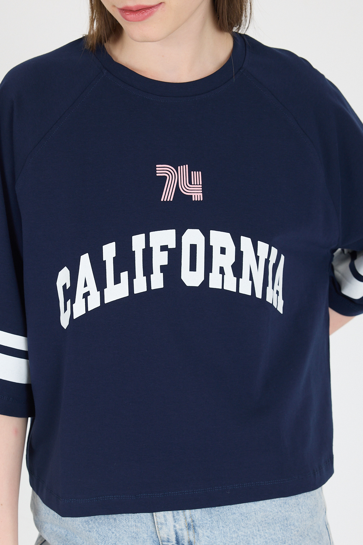Laci California Baskılı Oversize Tişört 6817 - 4