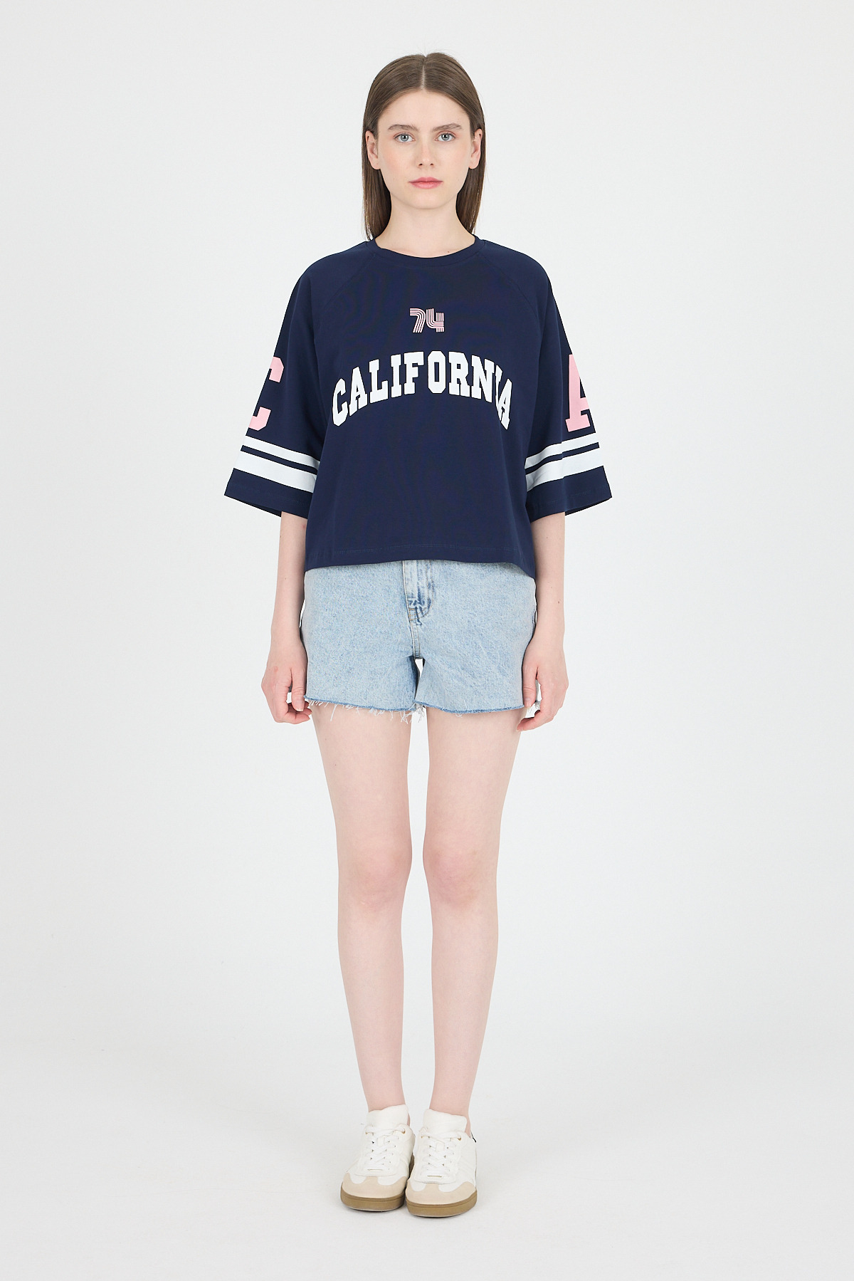 Laci California Baskılı Oversize Tişört 6817 - 3