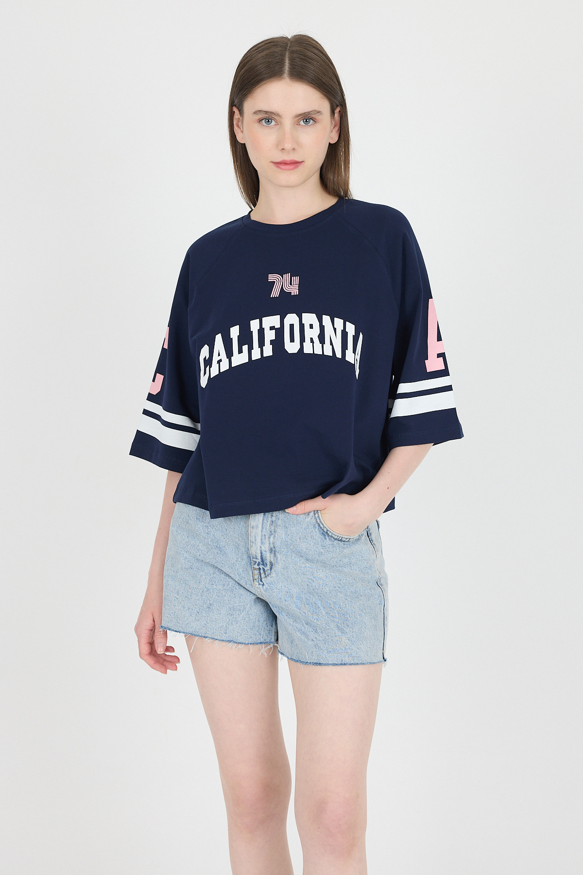 Laci California Baskılı Oversize Tişört 6817 - 6