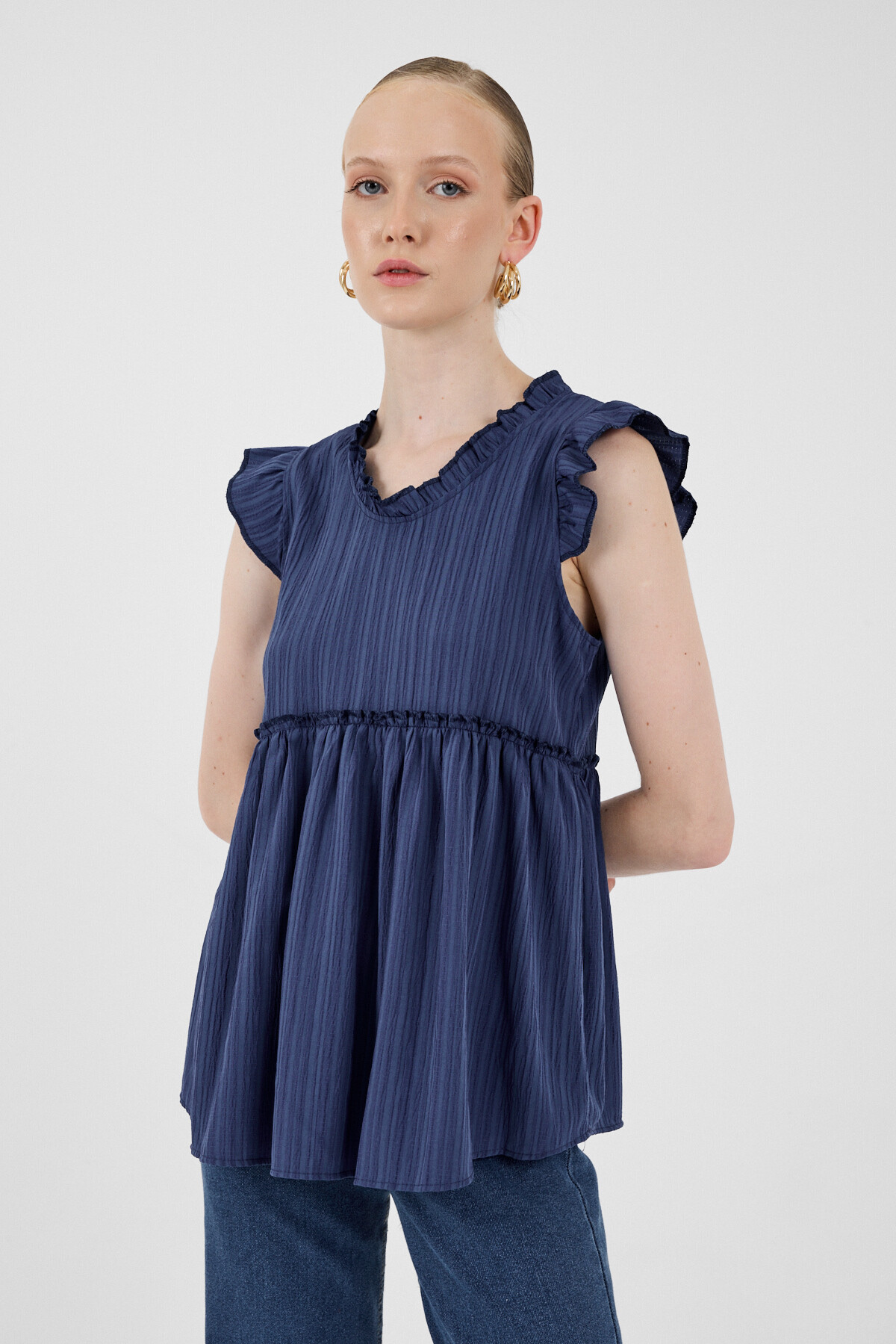 Laci Fırfır Kol Detaylı Bluz 8053A - RAYS