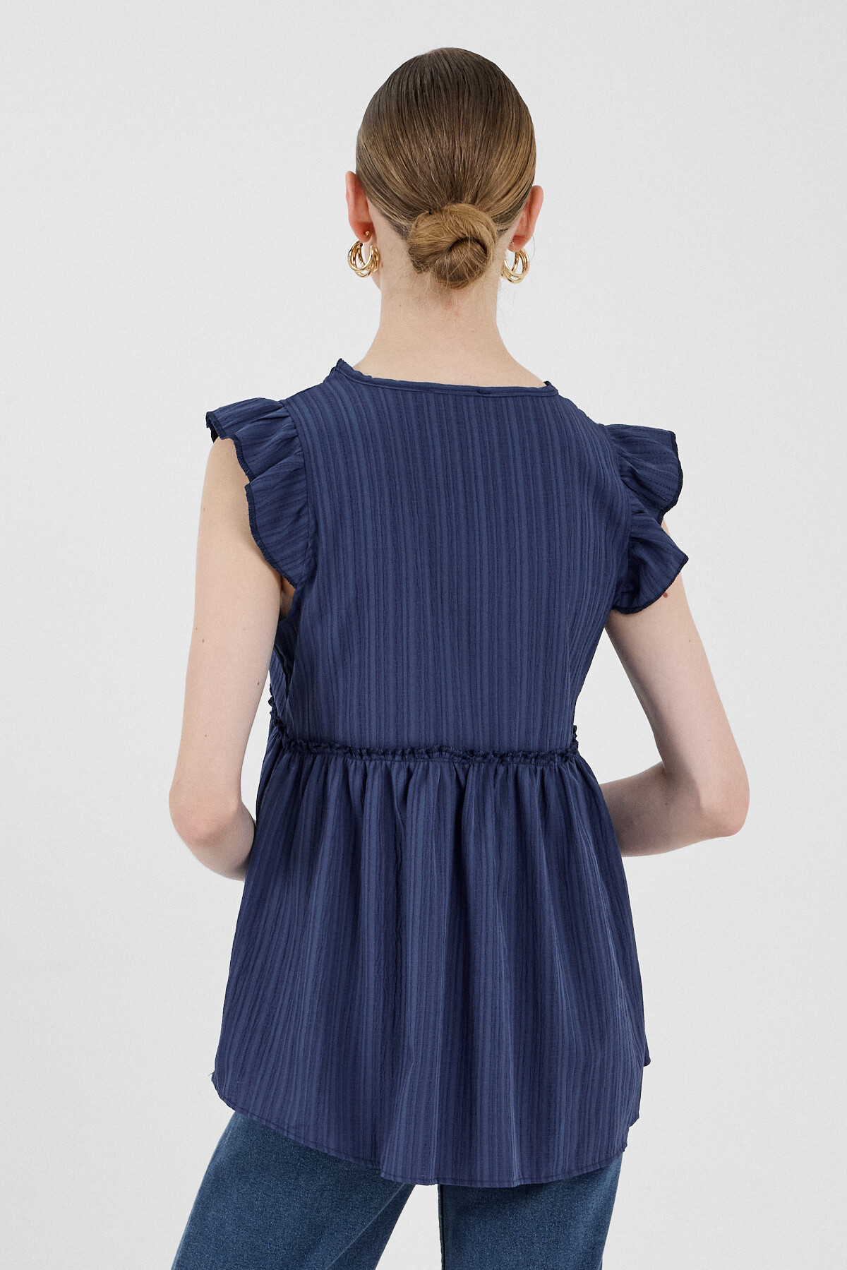 Laci Fırfır Kol Detaylı Bluz 8053A - 5