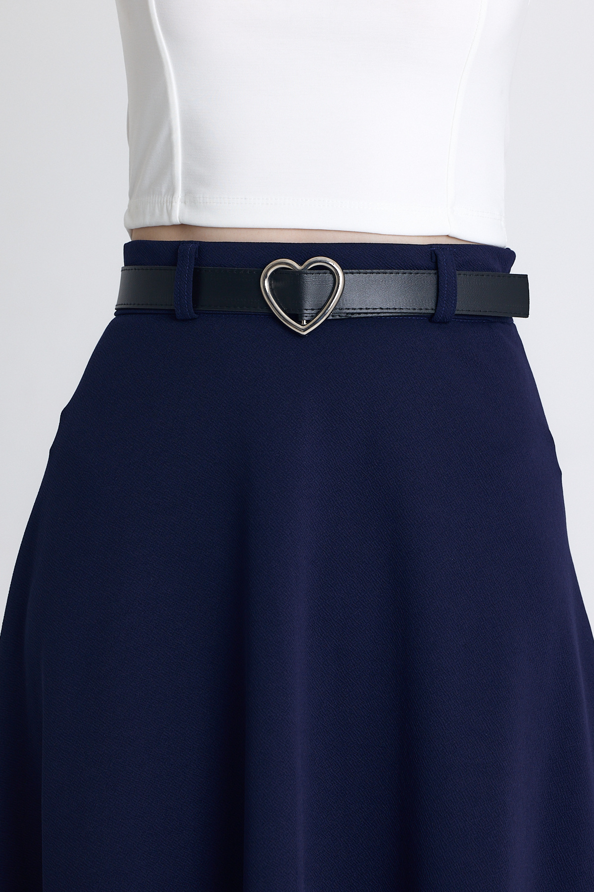 Laci Kemerli A Kesim Midi Etek 4806A - 4