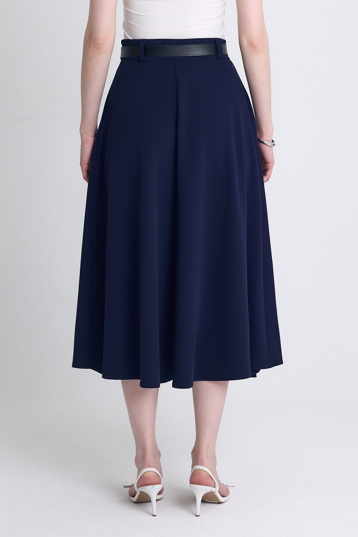 Laci Kemerli A Kesim Midi Etek 4806A - 5