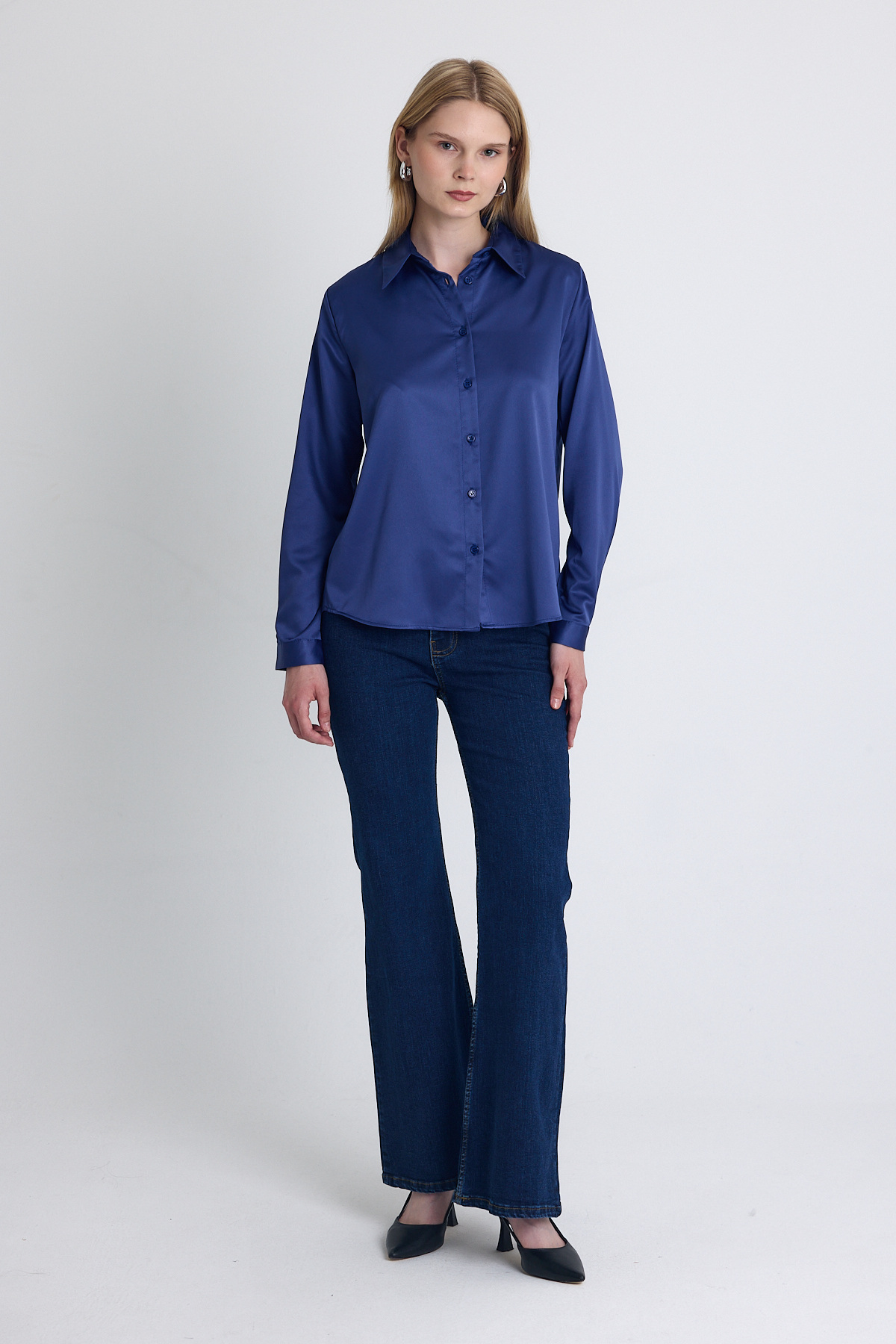 Laci Klasik Kesim Saten Gömlek 4105A - 3