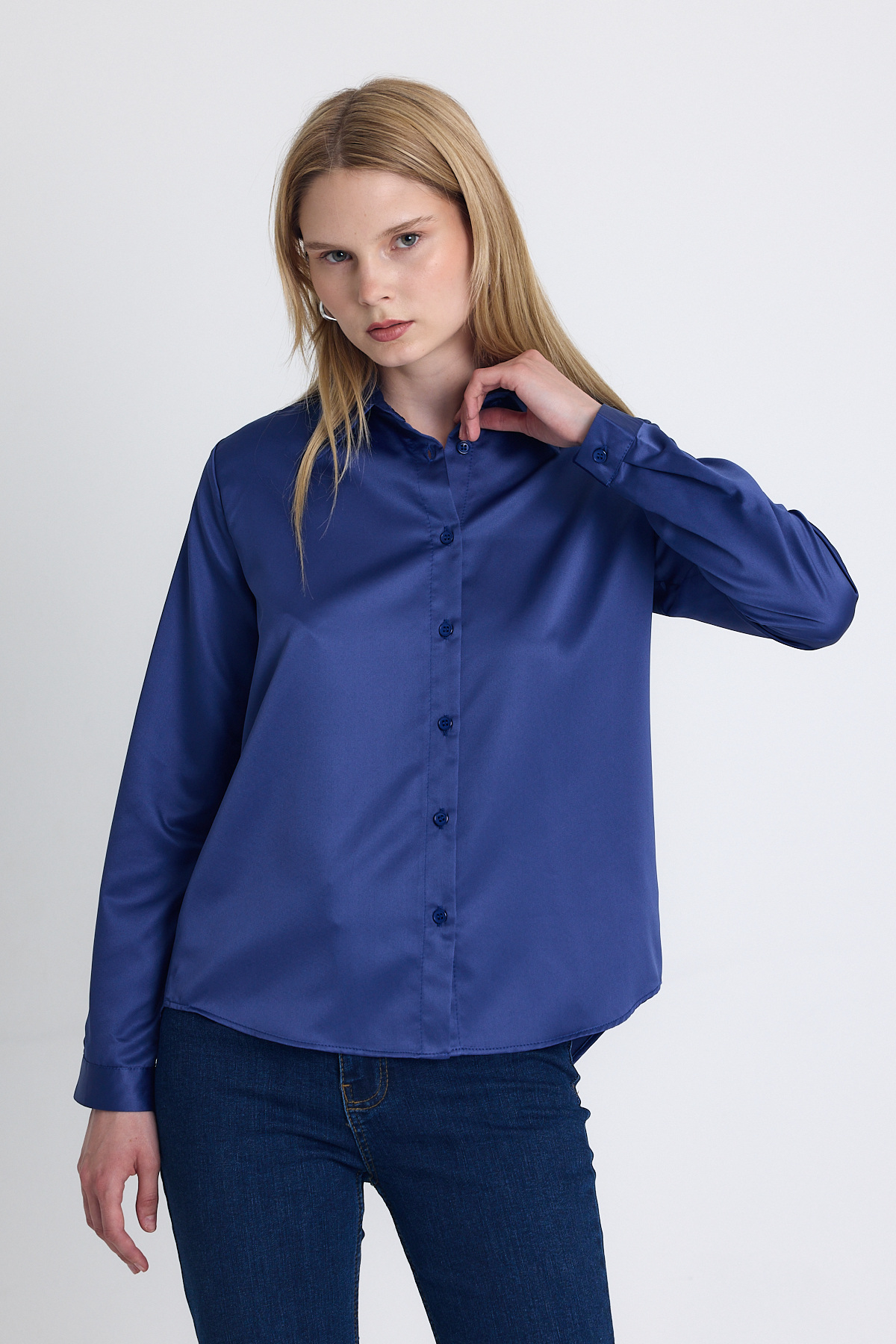 Laci Klasik Kesim Saten Gömlek 4105A - 6