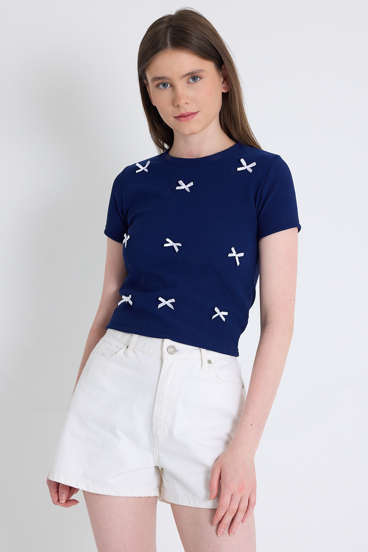 Laci Kurdele Detay Crop Tişört 2202 - 3