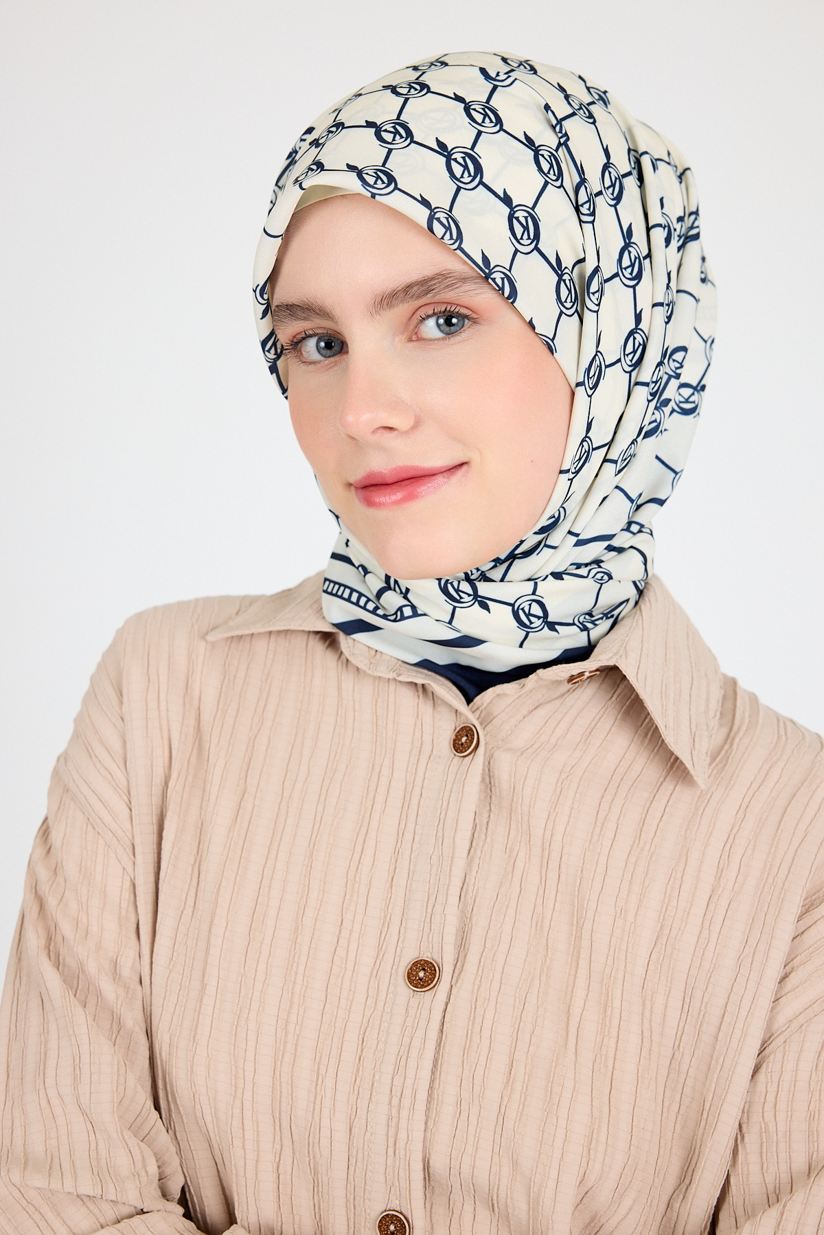 Laci Monogram Desenli Eşarp 3015 - 1