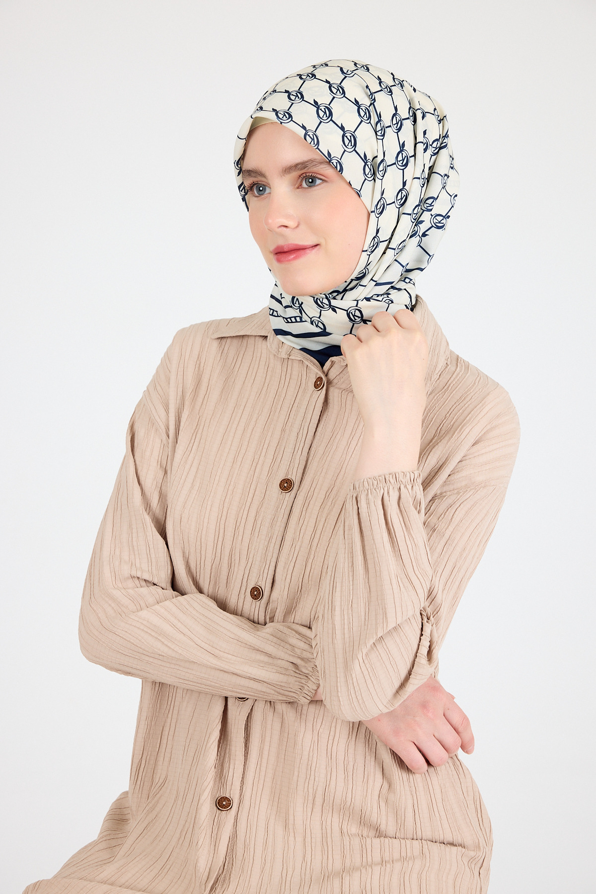 Laci Monogram Desenli Eşarp 3015 - 5