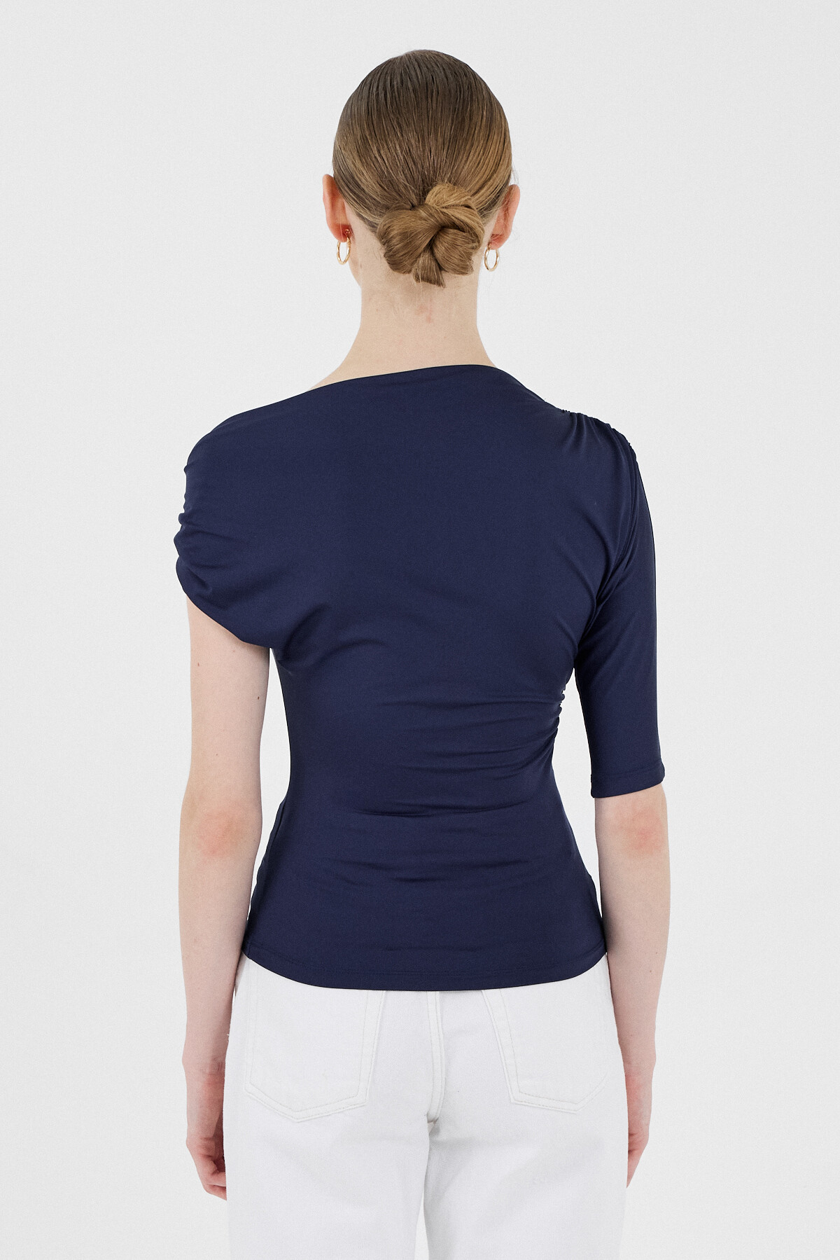 Laci Omuz Aksesuar Detaylı Yarım Kol Bluz 2490 - 5