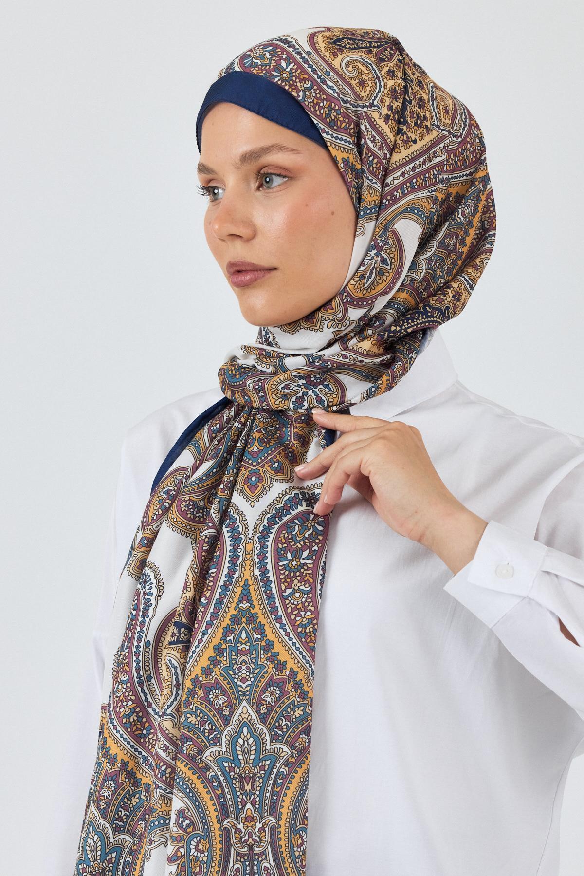 Laci Retro Desenli Şal 4002 - 3