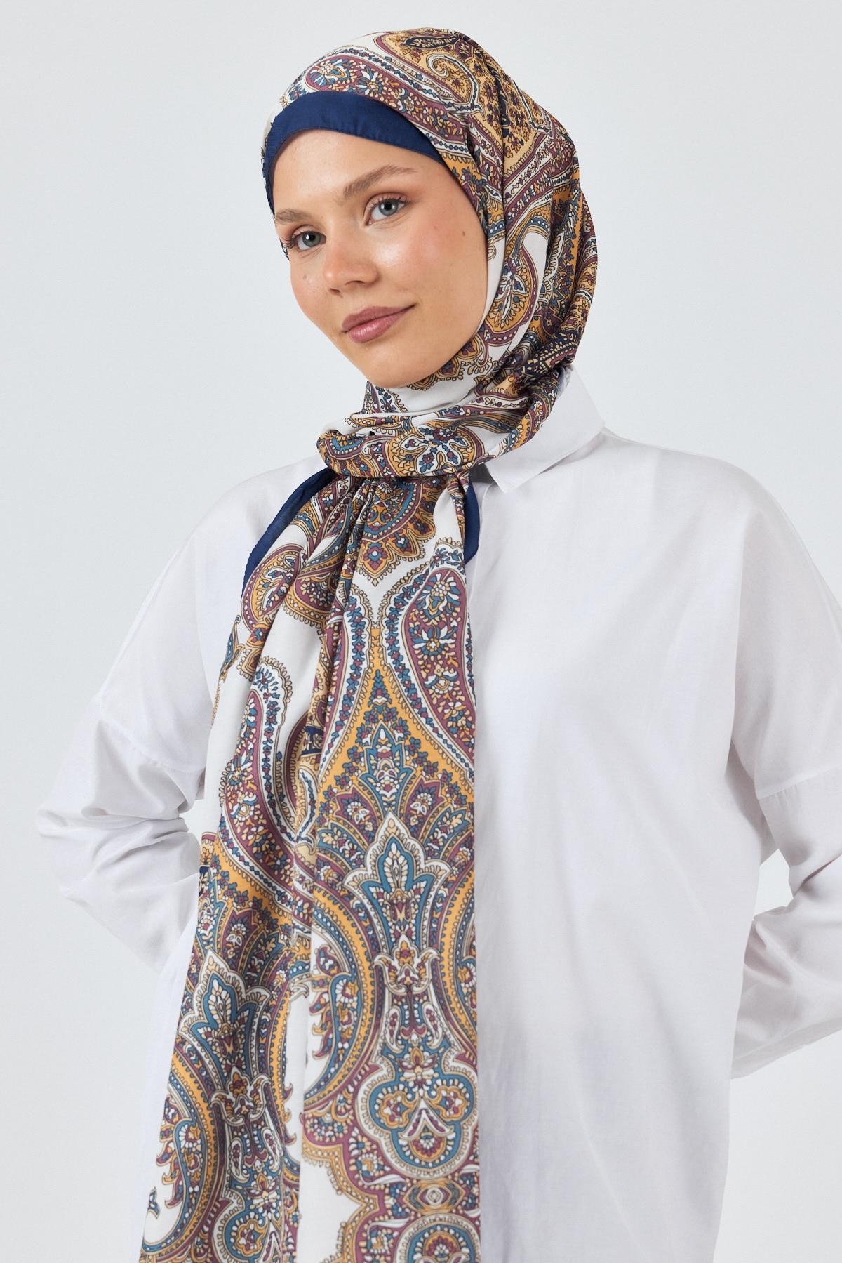 Laci Retro Desenli Şal 4002 - 6