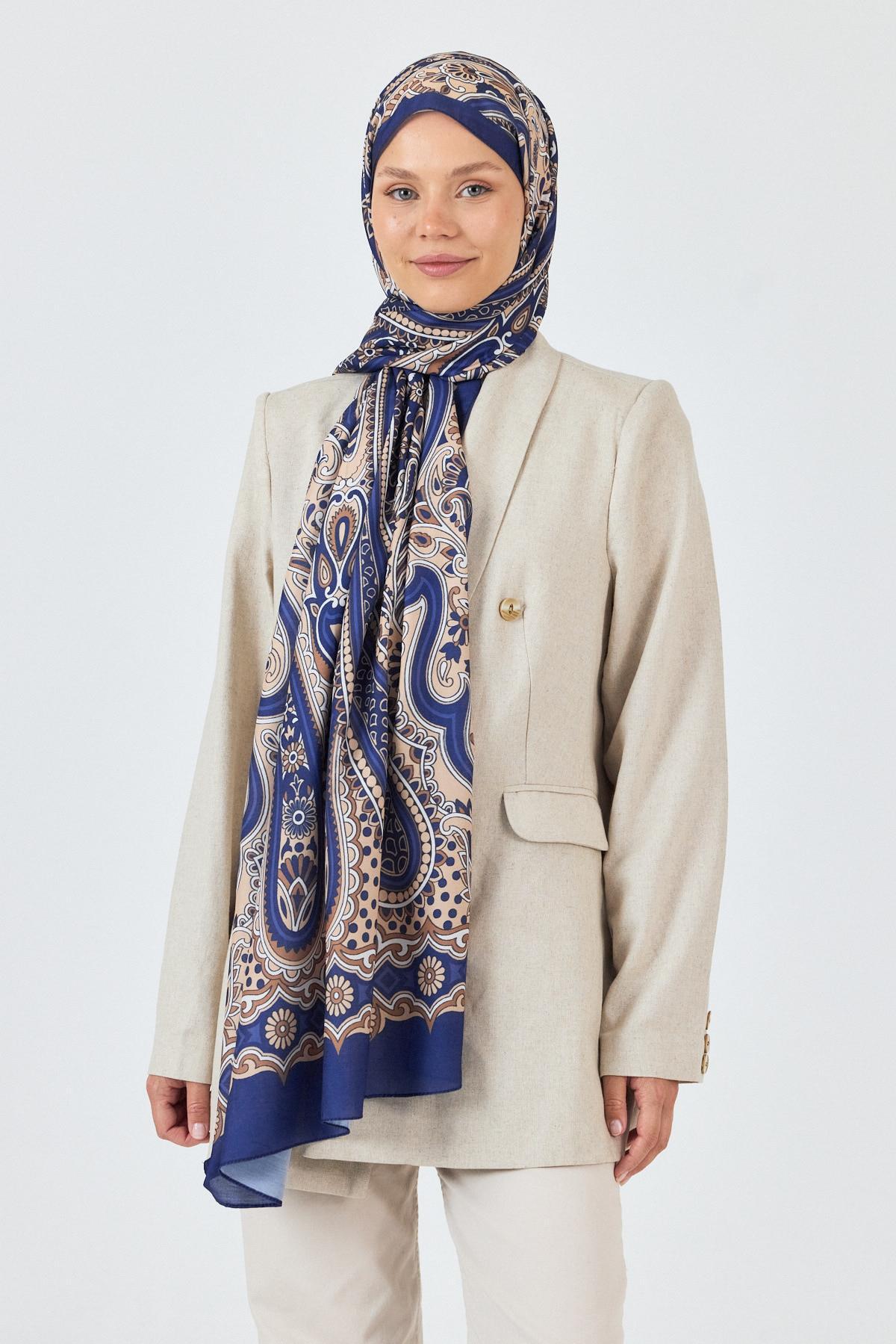 Laci Retro Desenli Şal 5684 - 5