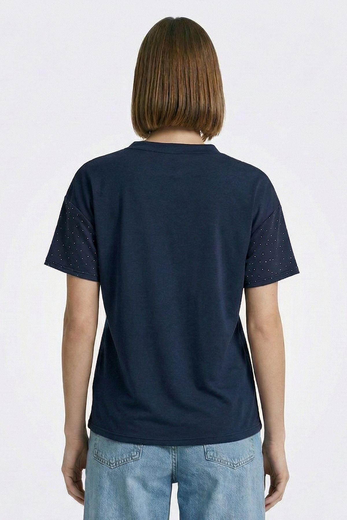 Laci Taşlı V Yaka Kısa Kol Tişört 1761 - 3