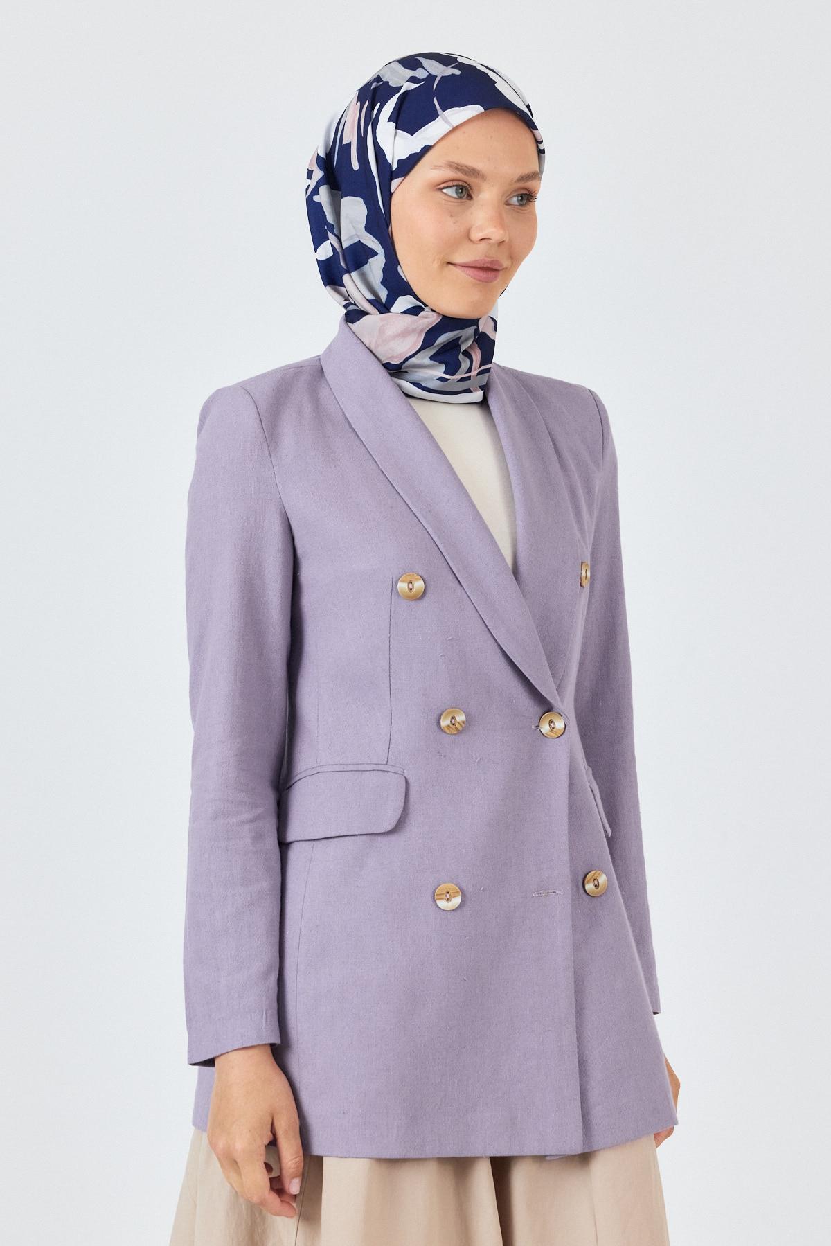 Laci Yaprak Desenli Eşarp 3004 - 1