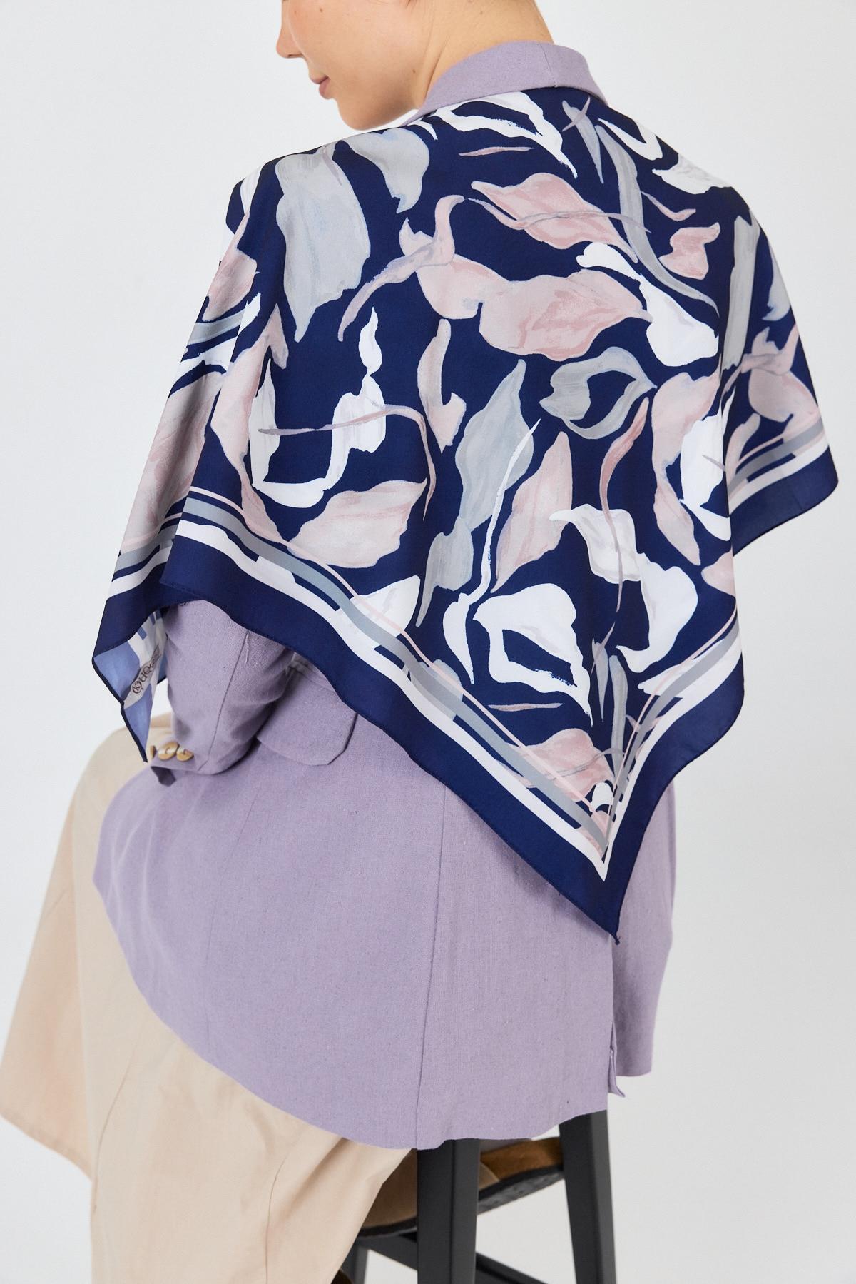 Laci Yaprak Desenli Eşarp 3004 - RAYS