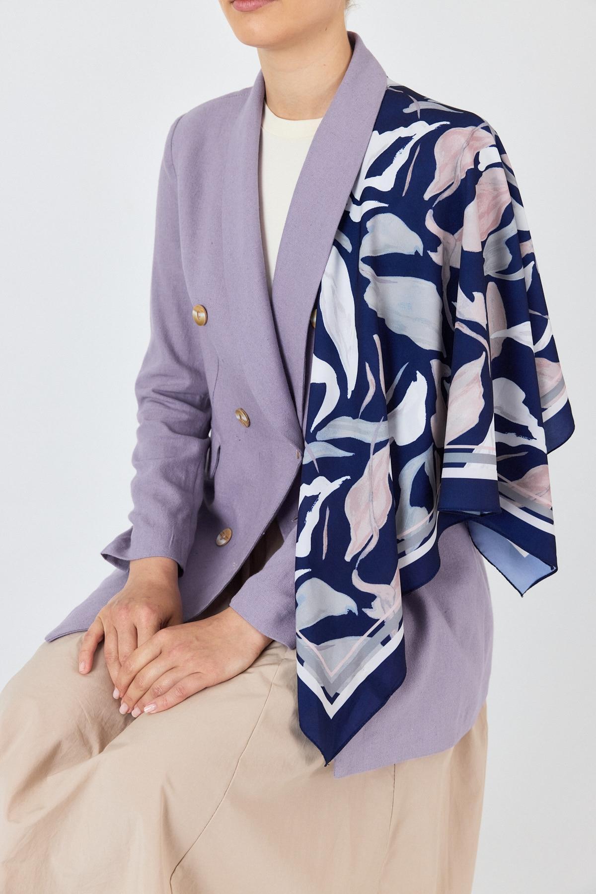 Laci Yaprak Desenli Eşarp 3004 - 5