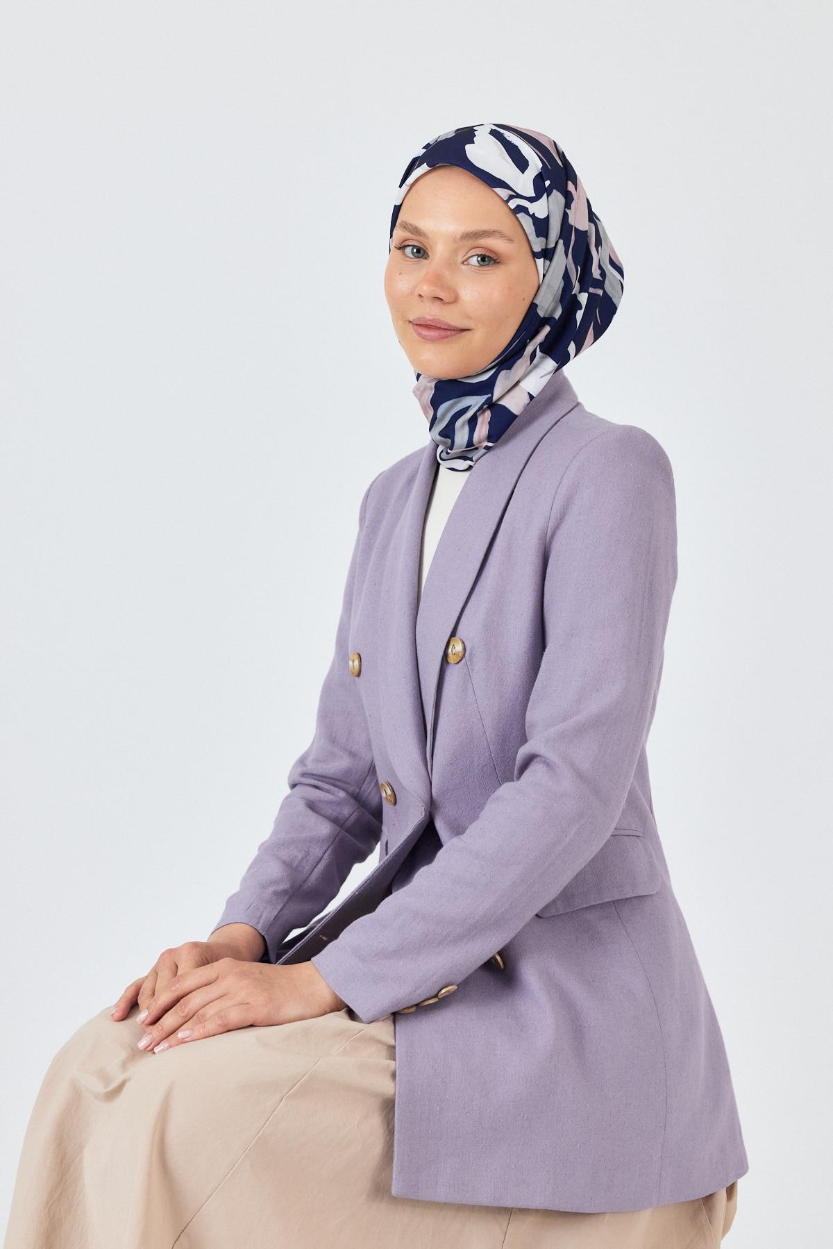 Laci Yaprak Desenli Eşarp 3004 - 6