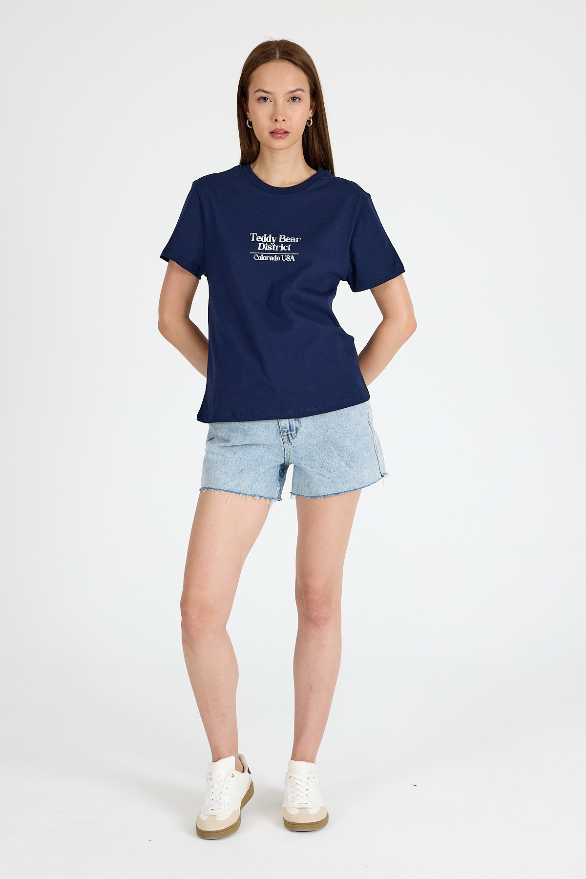 Laci Yazı Baskılı Oversize Tişört 6462 - 3