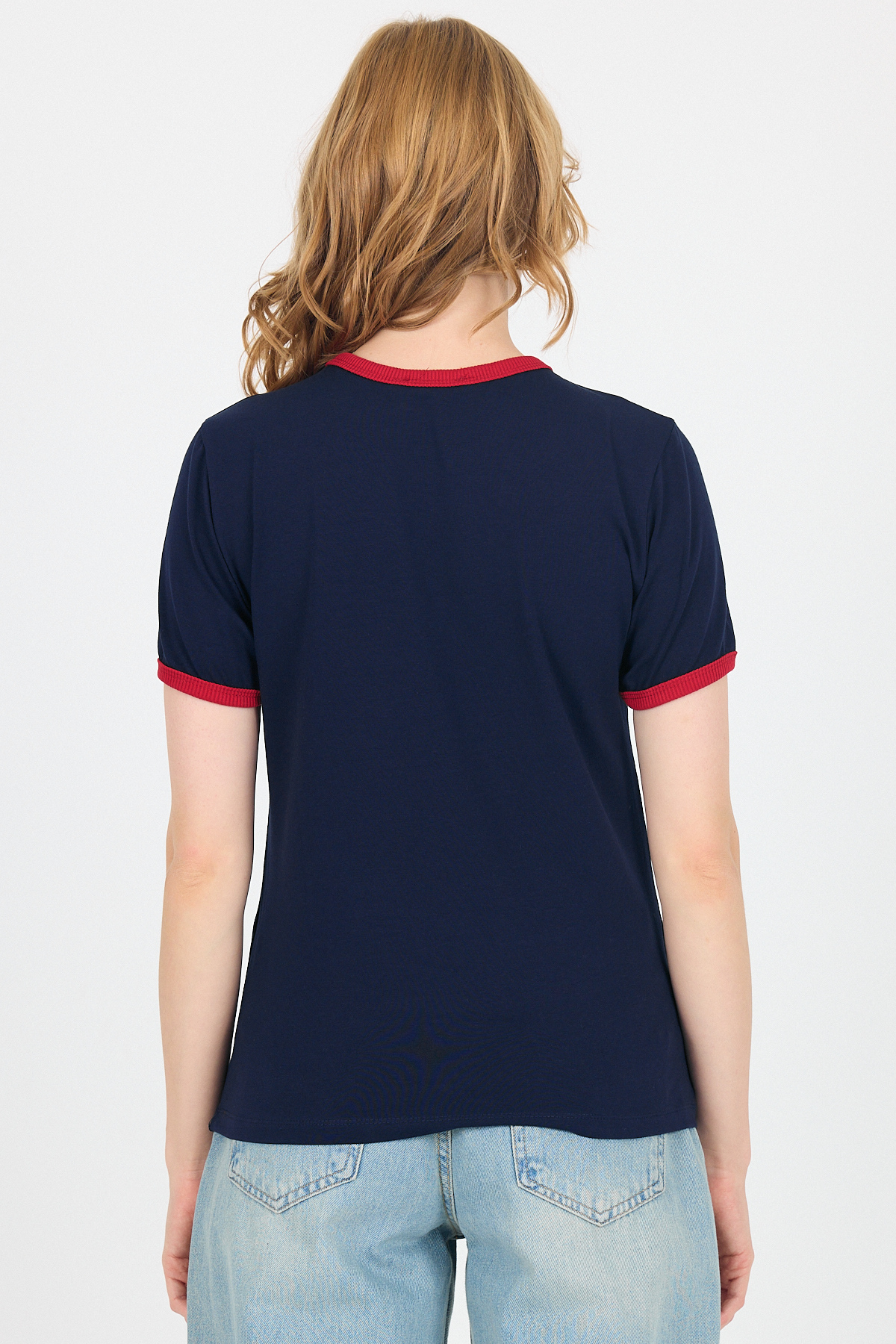 Laci Yazı Baskılı Regular Fit Ribana Detaylı Tişört 6325 - 5