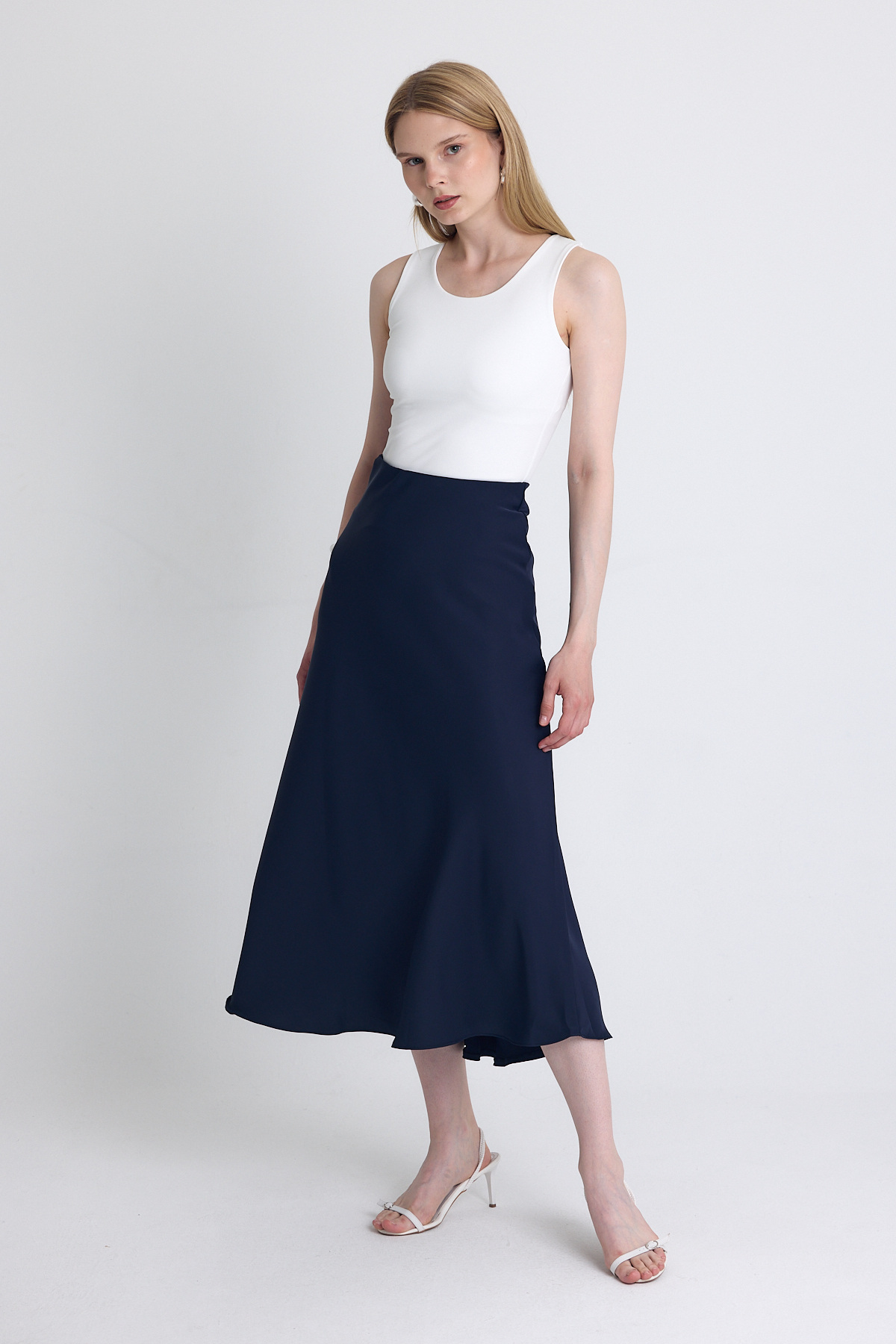 Laci Yüksek Bel Midi A Kesim Etek 241312 - 2