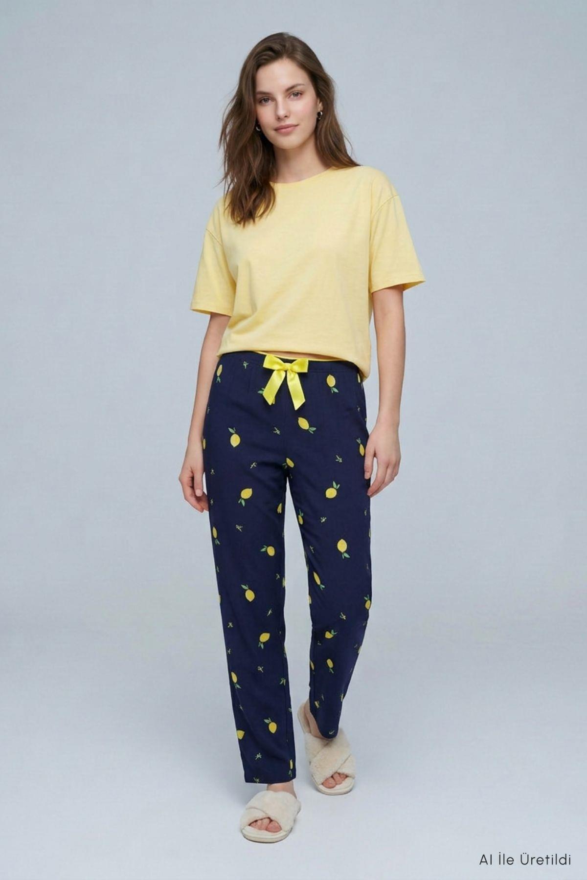 Limon Desen Pijama 4557 Laci - 2