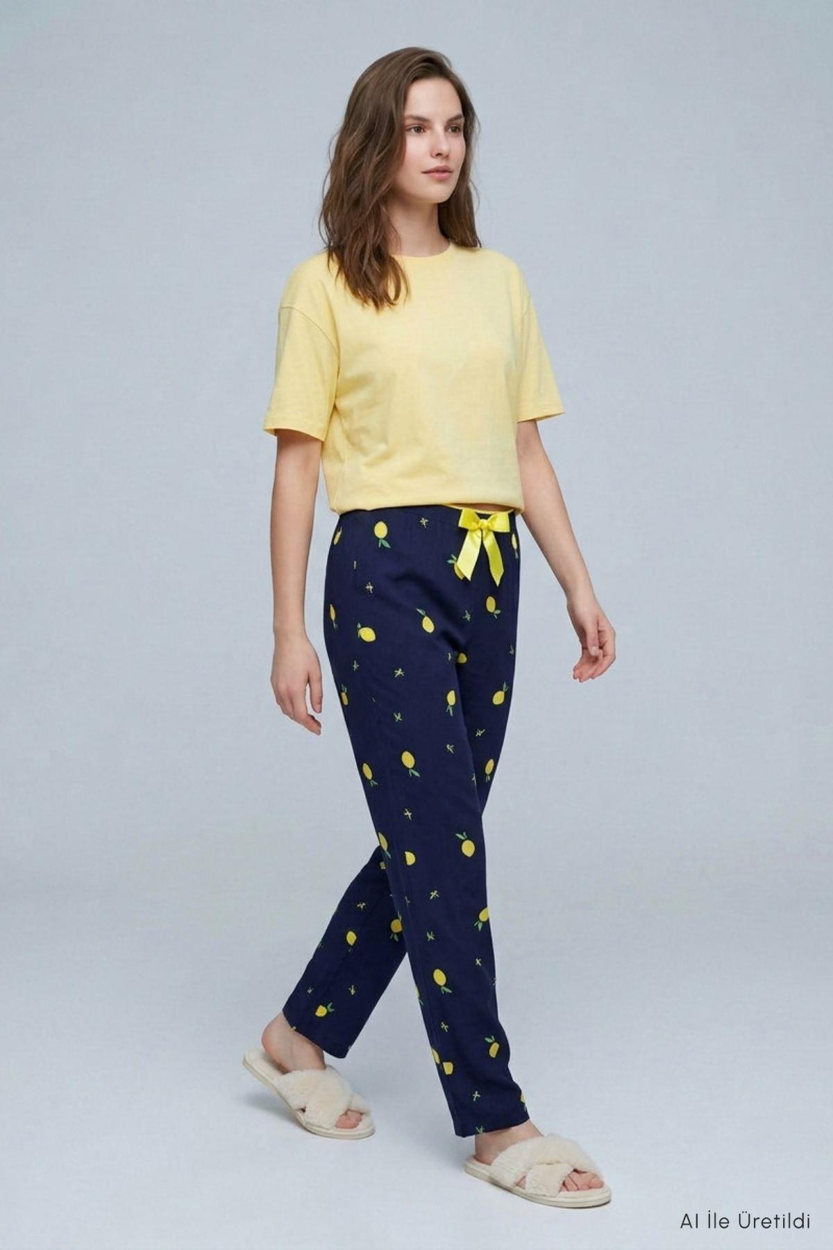 Limon Desen Pijama 4557 Laci - RAYS