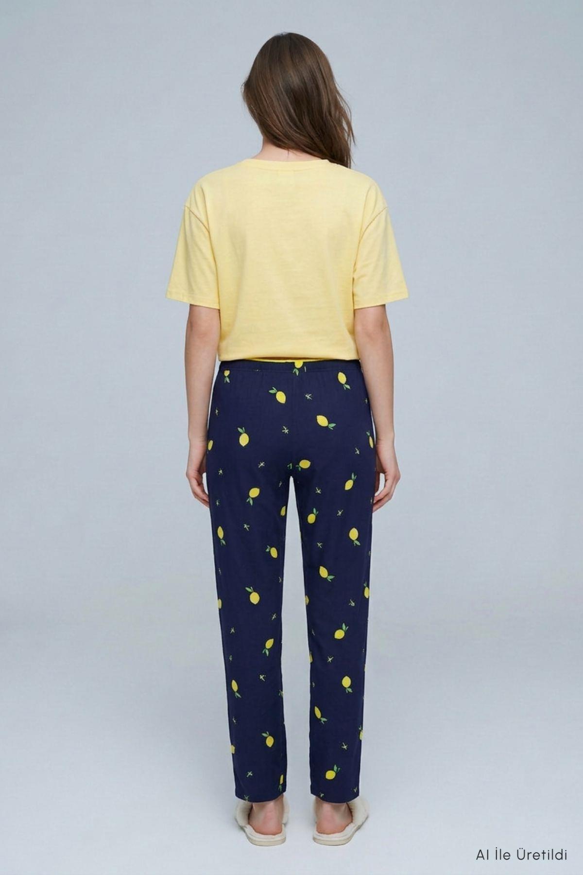 Limon Desen Pijama 4557 Laci - RAYS