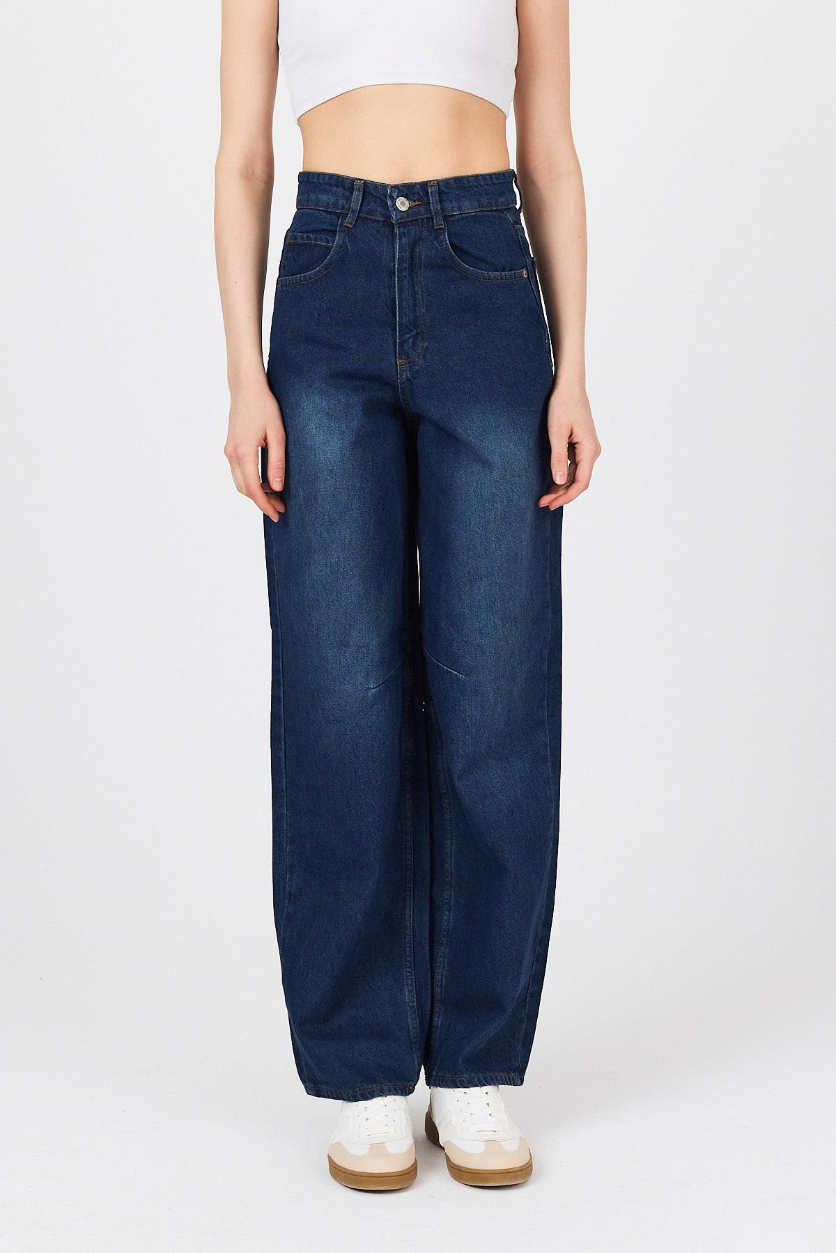 Mavi Arka Kemer Tokalı Yüksek Bel Jean11137 - RAYS (1)