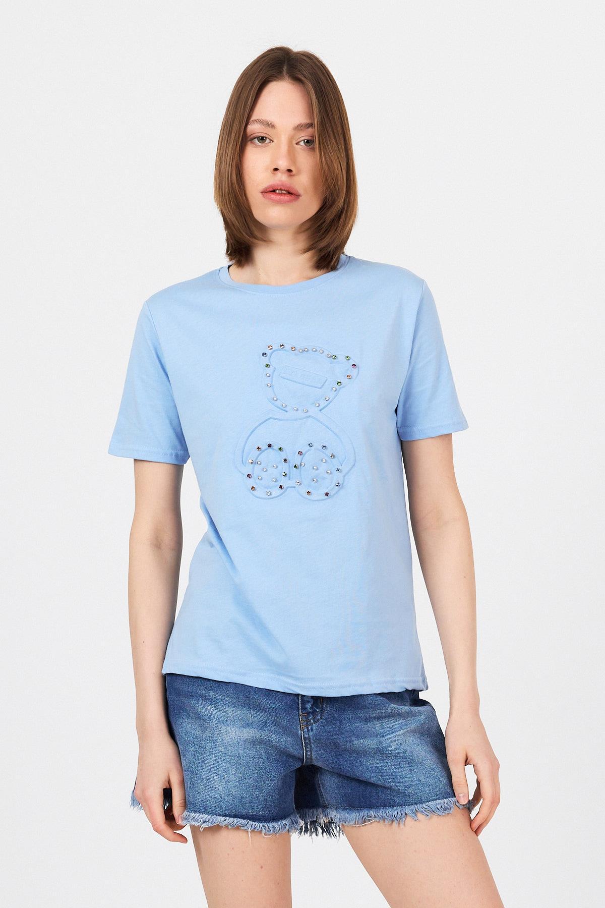 Mavi Ayı Kabartmalı Tişört 25226 - 3