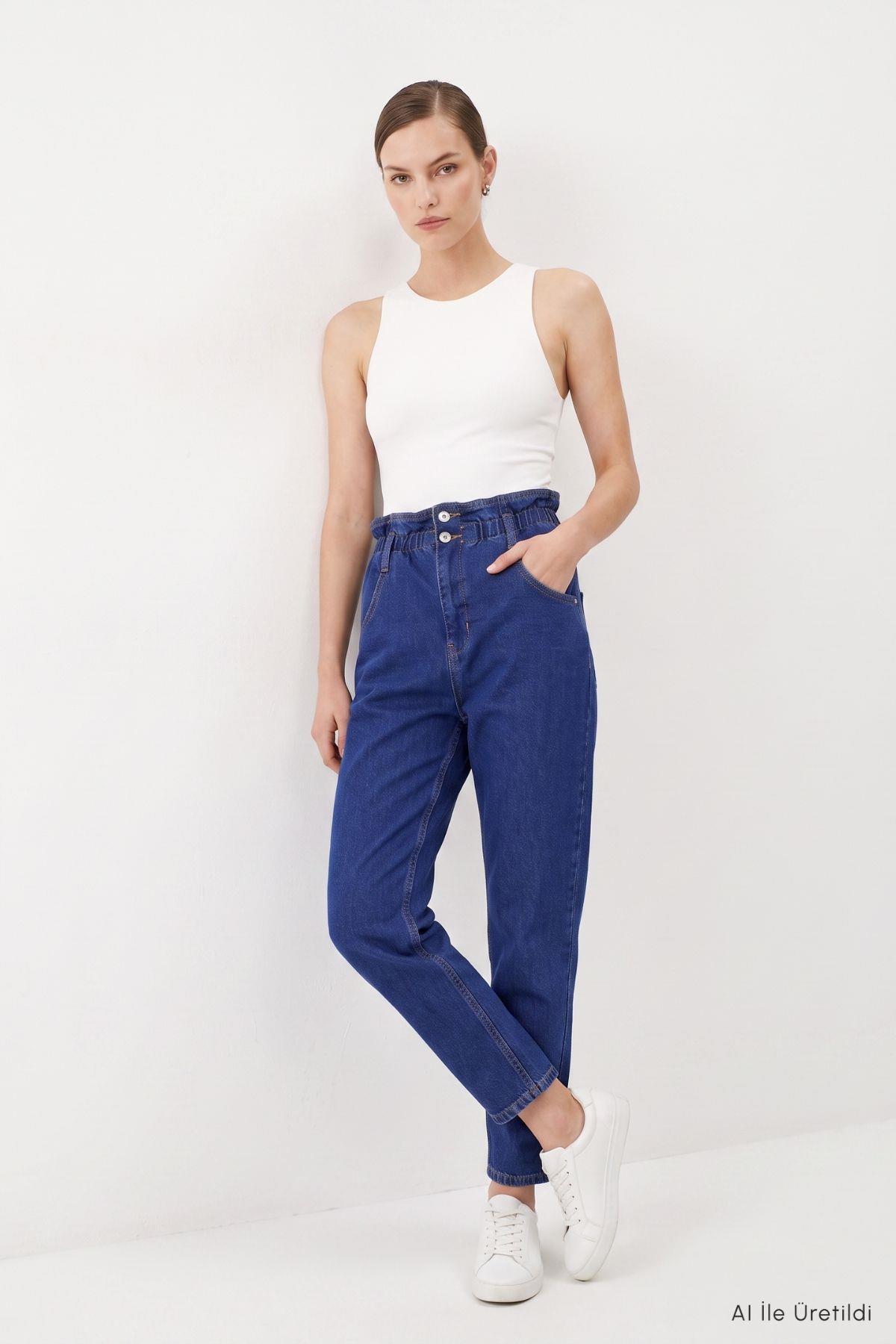 Mavi Bel Lastikli Battal Boy Jean 564 - RAYS