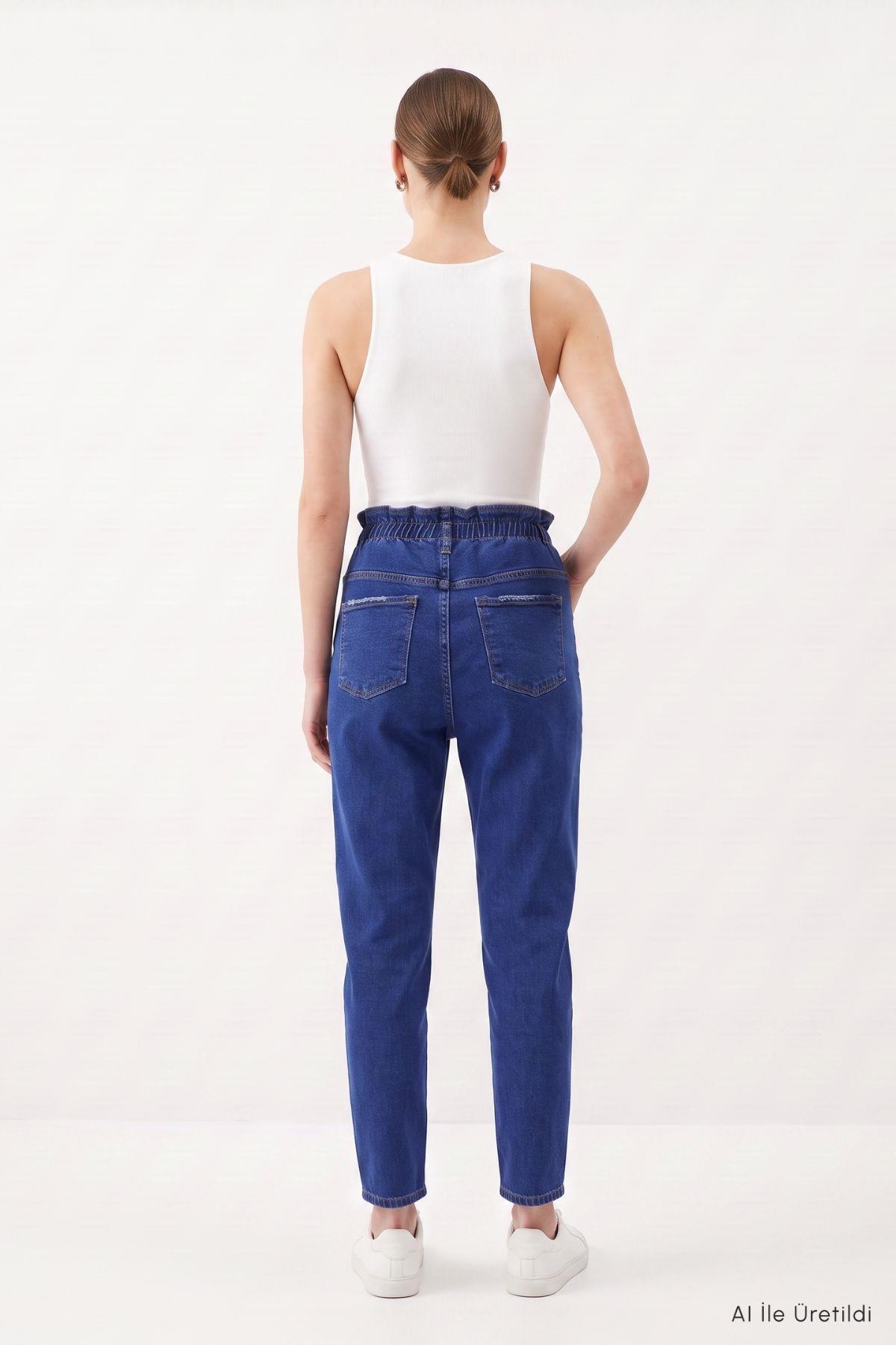 Mavi Bel Lastikli Battal Boy Jean 564 - RAYS