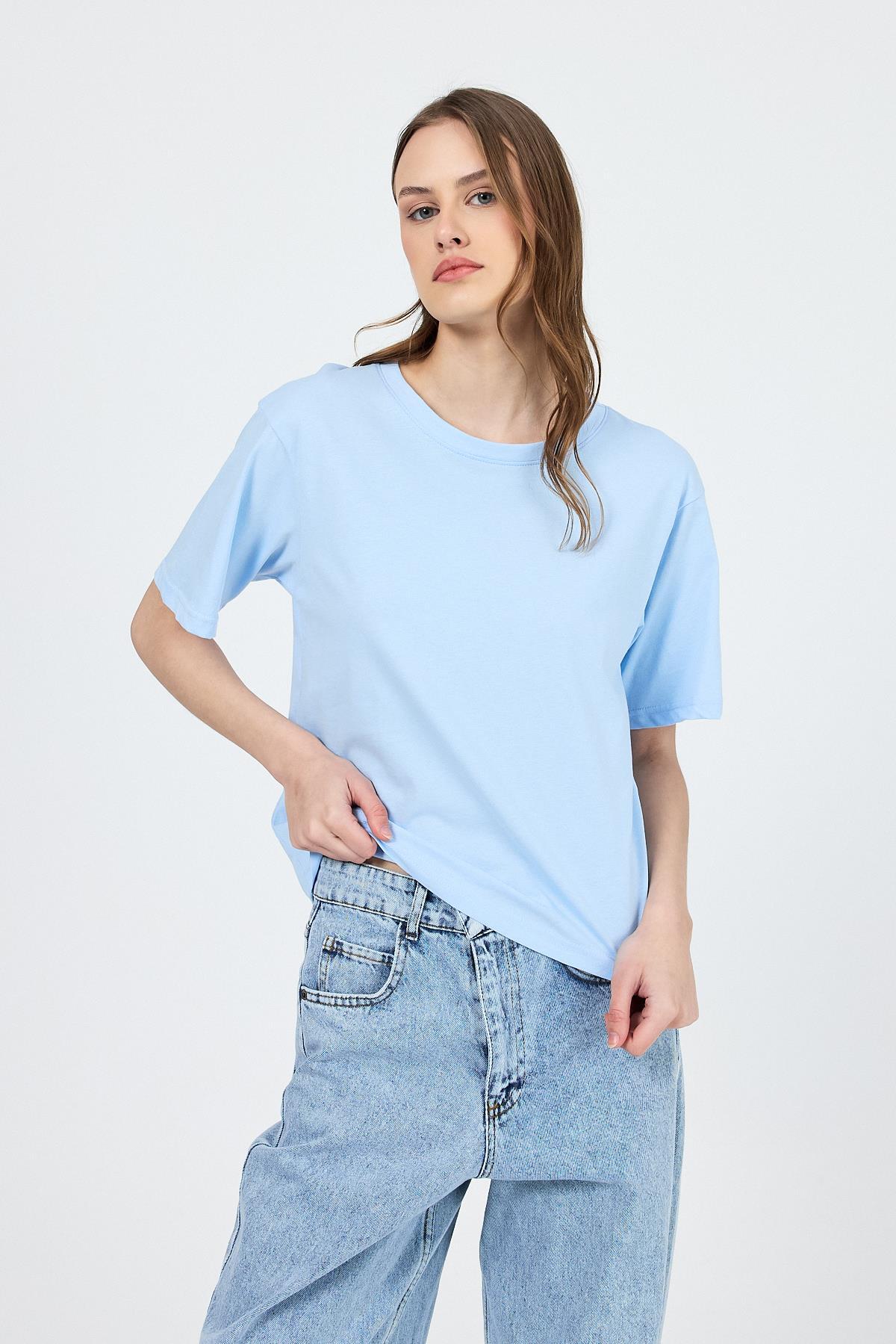 Mavi Bisiklet Yaka %100 Pamuk Relaxed Fit Tişört 2142M - RAYS