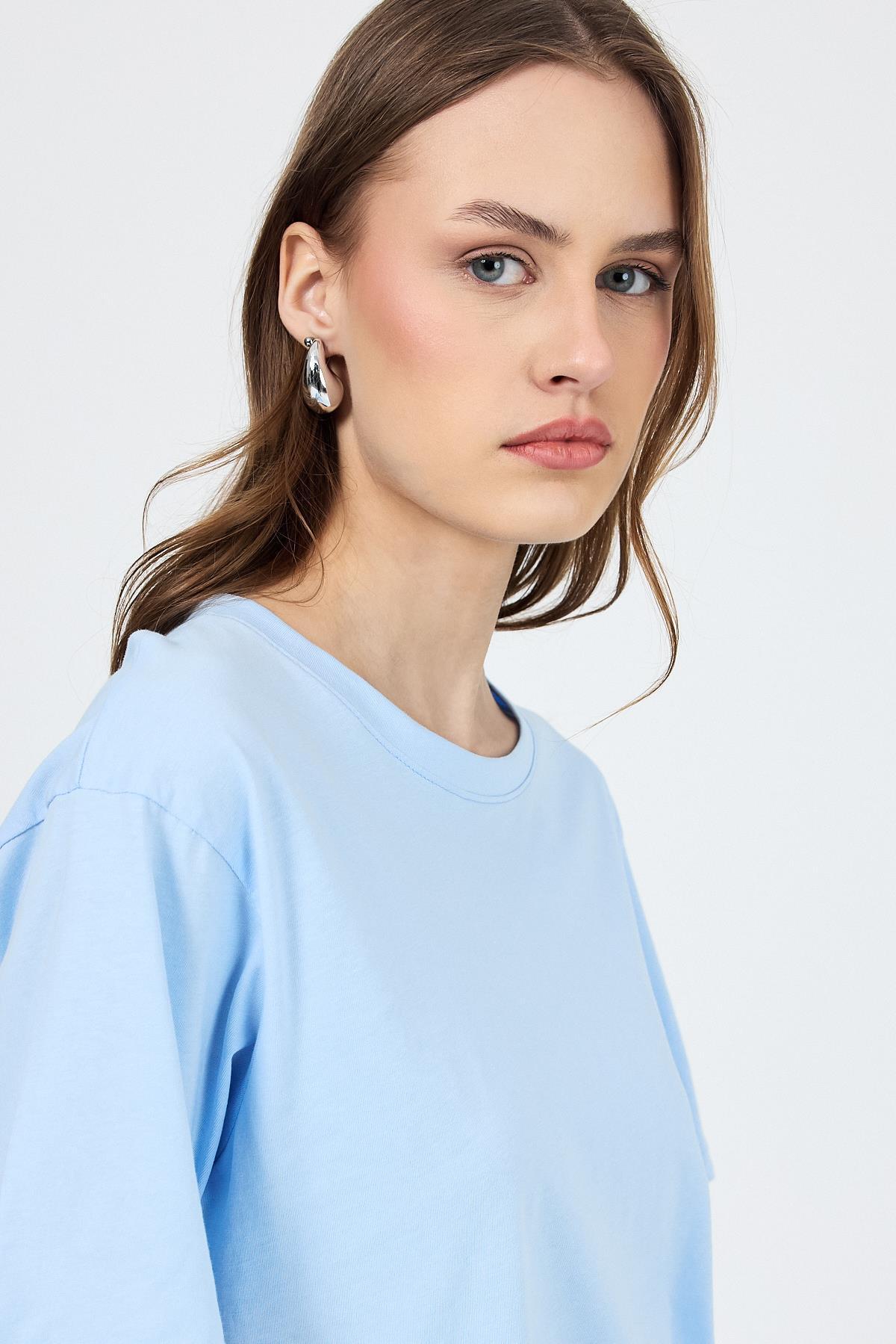 Mavi Bisiklet Yaka %100 Pamuk Relaxed Fit Tişört 2142M - 4