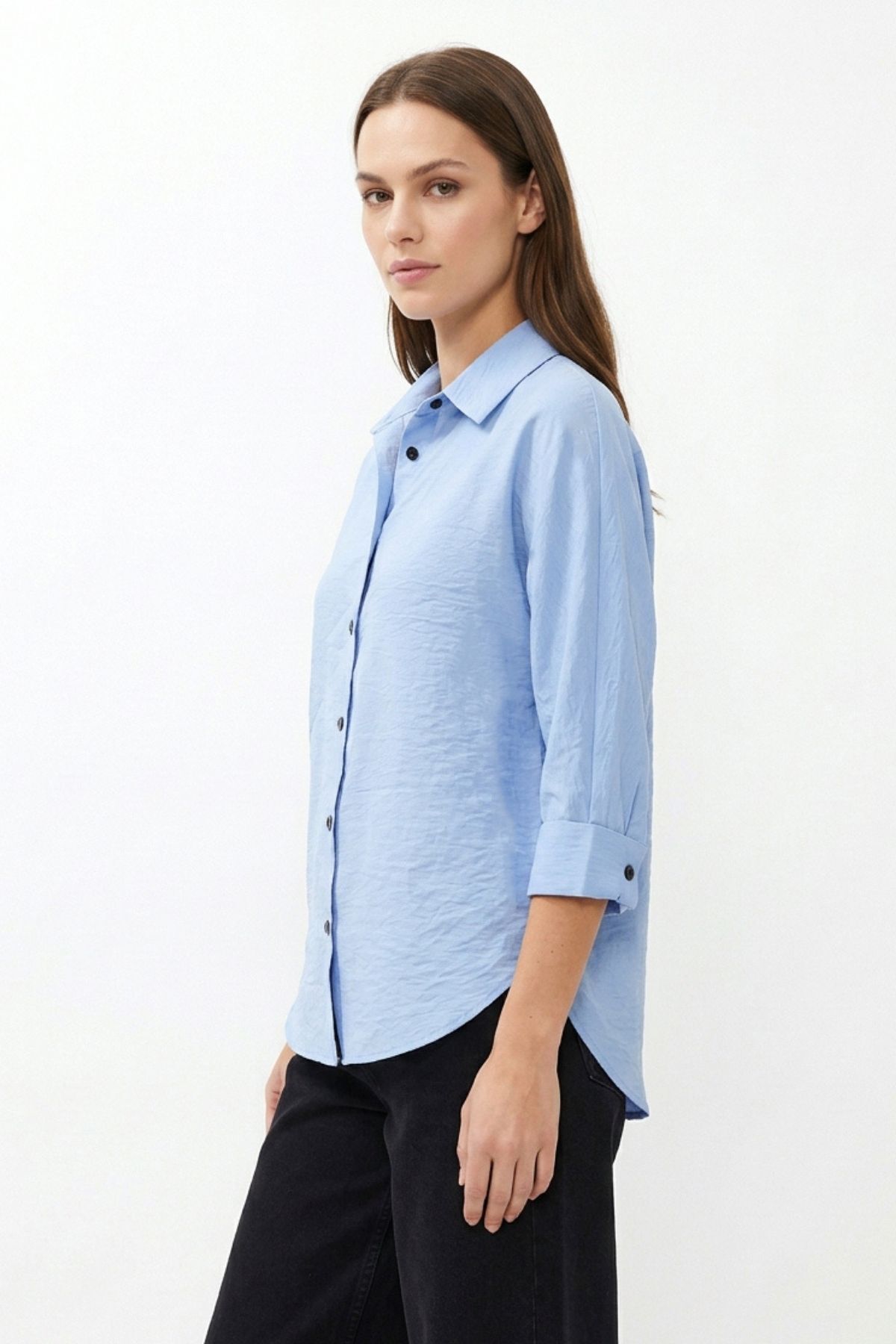 Mavi Fakir Kol Oversize Gömlek 4143 - 2