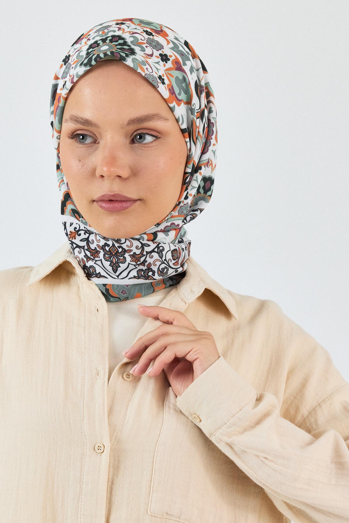 Mint Desenli Eşarp 3005 