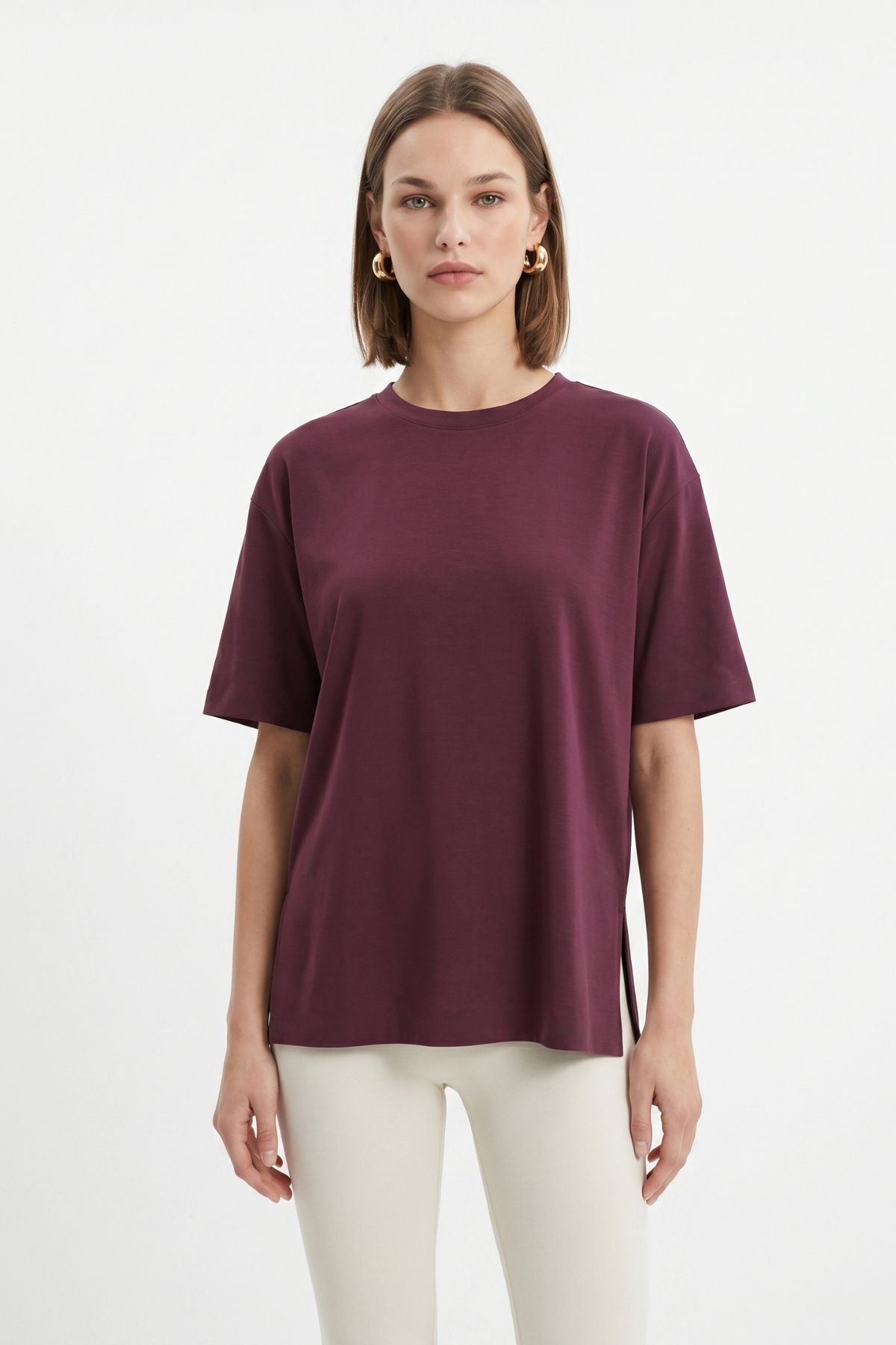 Mürdüm Bisiklet Yaka Salaş Tişört 0474 - RAYS (1)