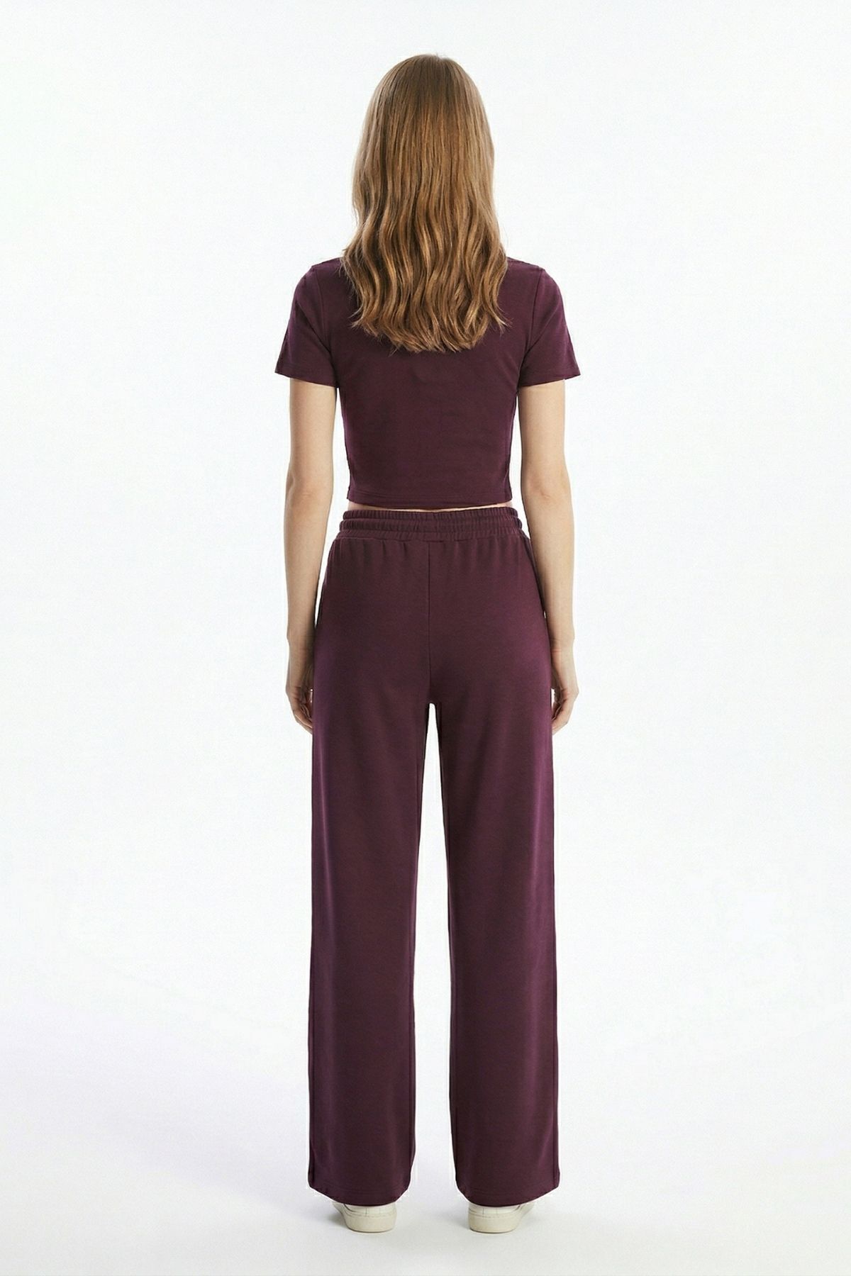 Mürdüm Fermuarlı Gömlek Yaka Eşofman Takım 0426 - RAYS